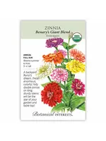 Botanical Interests Zinnia Benary's Giant Blend Organic