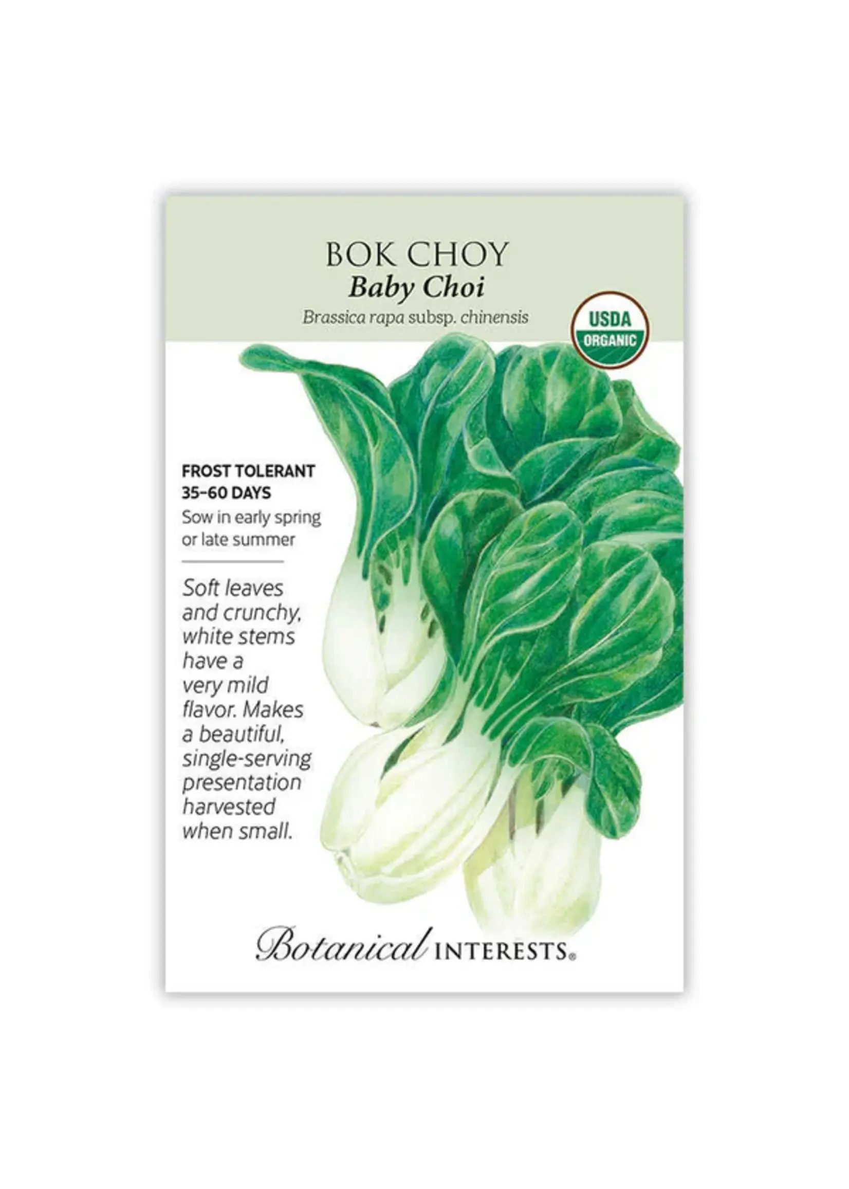 Botanical Interests Bok Choy Baby Choi Organic