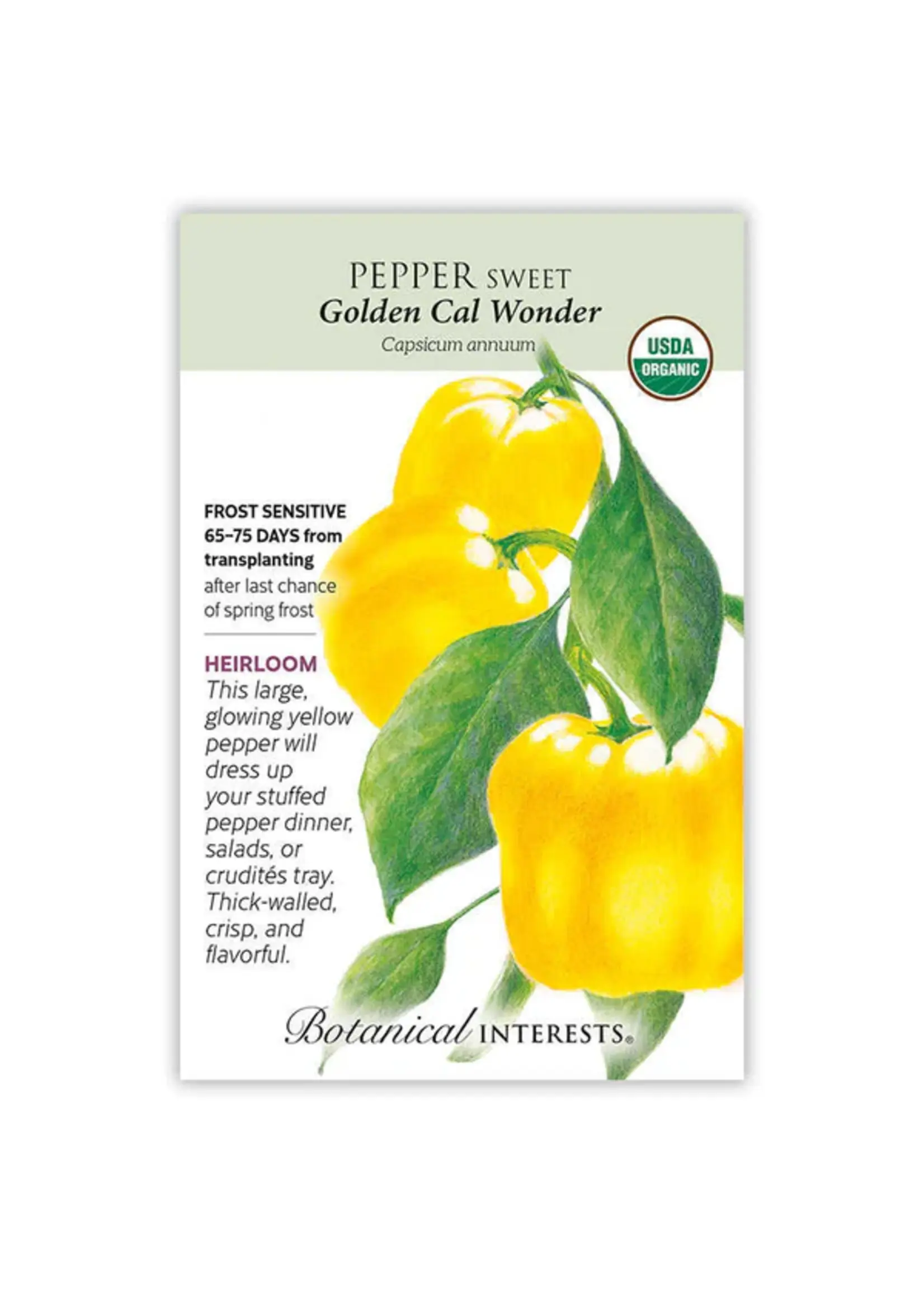 Botanical Interests Pepper Sweet (ylw) Golden Organic