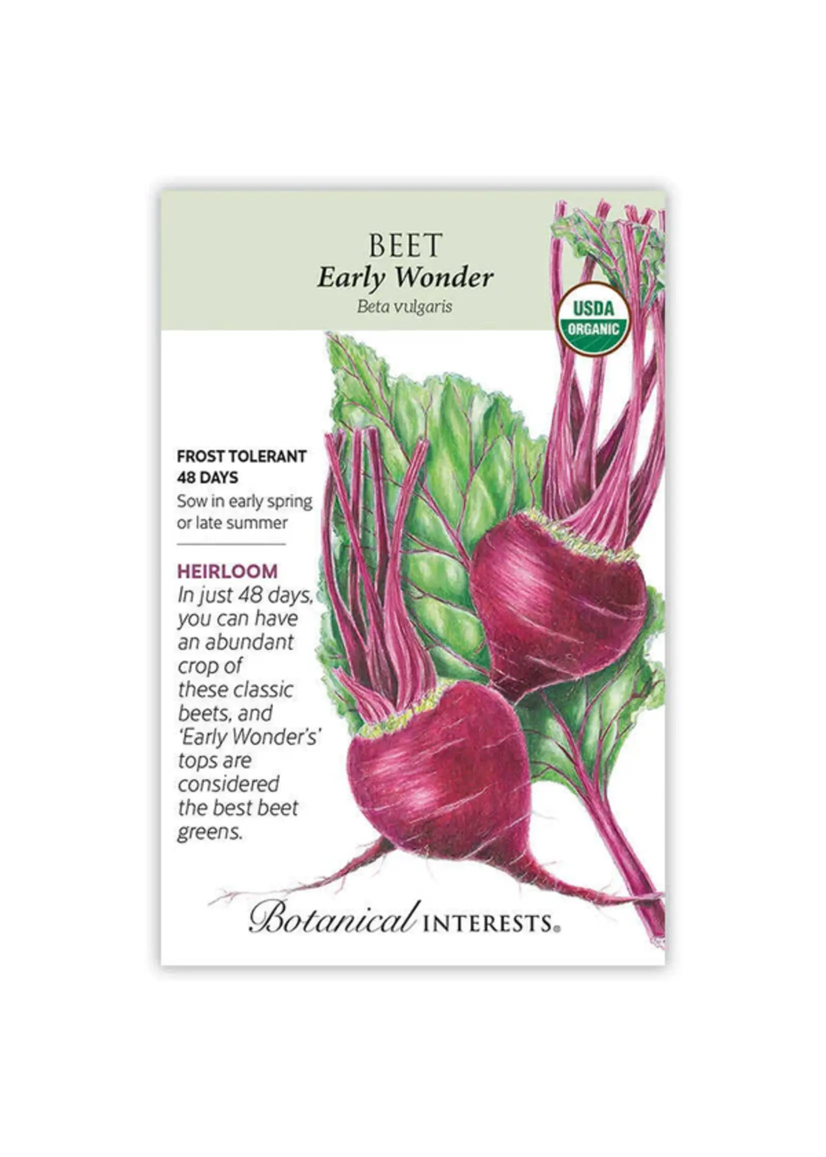 Botanical Interests Beet (red) Early Wonder Organic