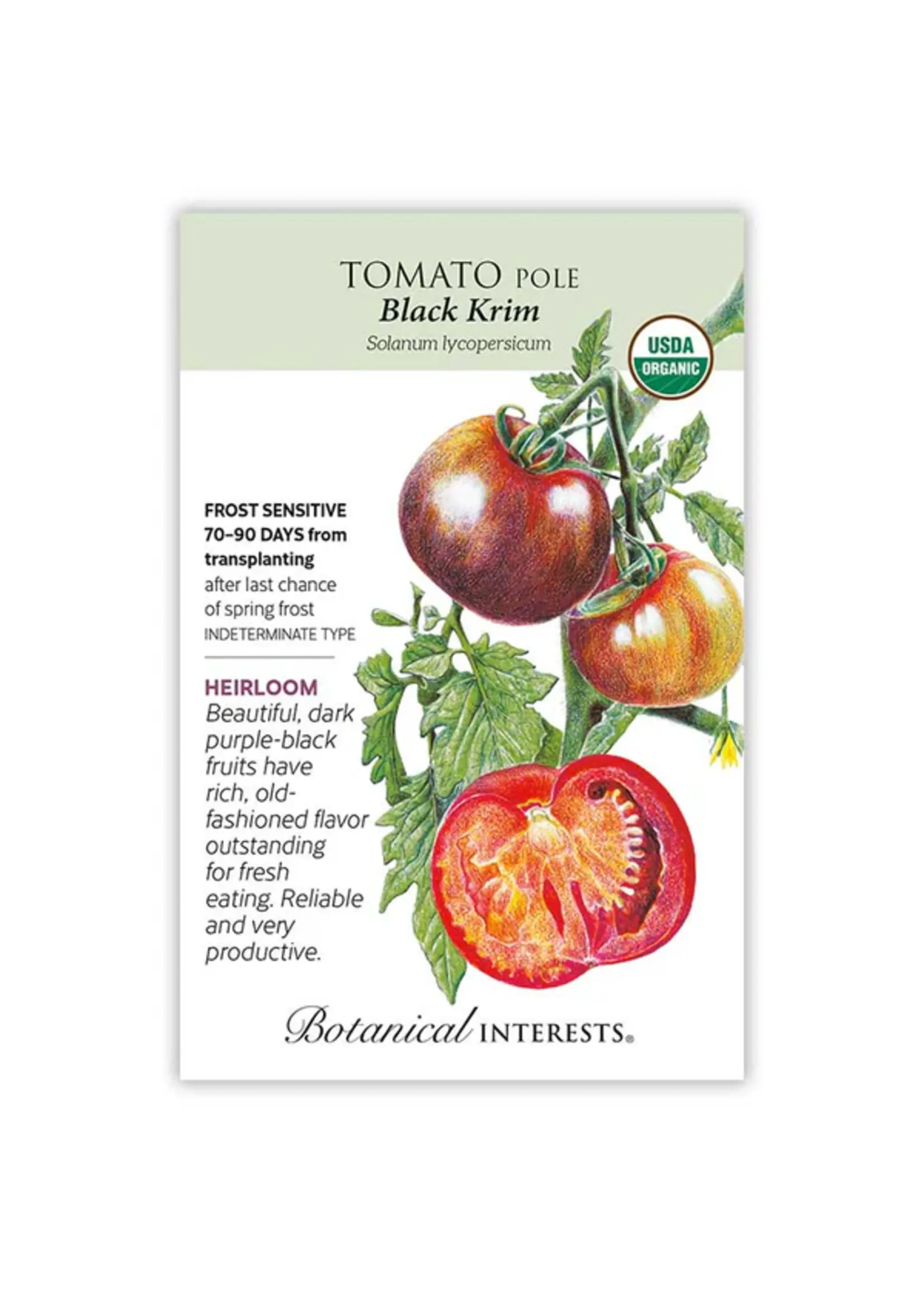 Botanical Interests Tomato Pole Black Krim Organic