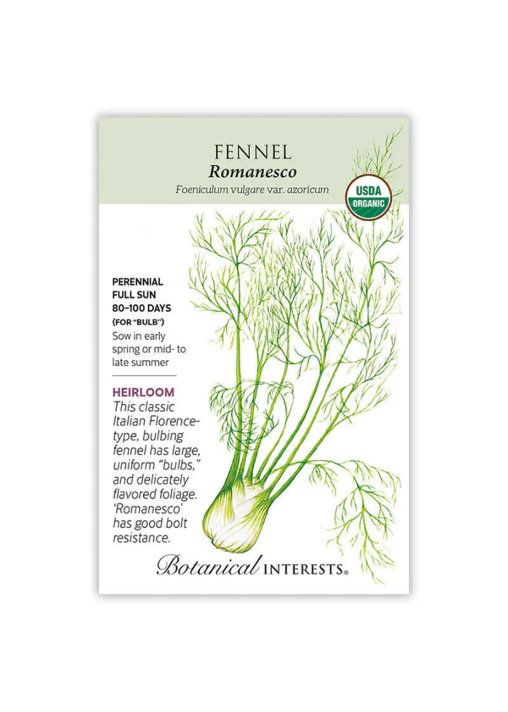 Botanical Interests Fennel Romanesco Organic