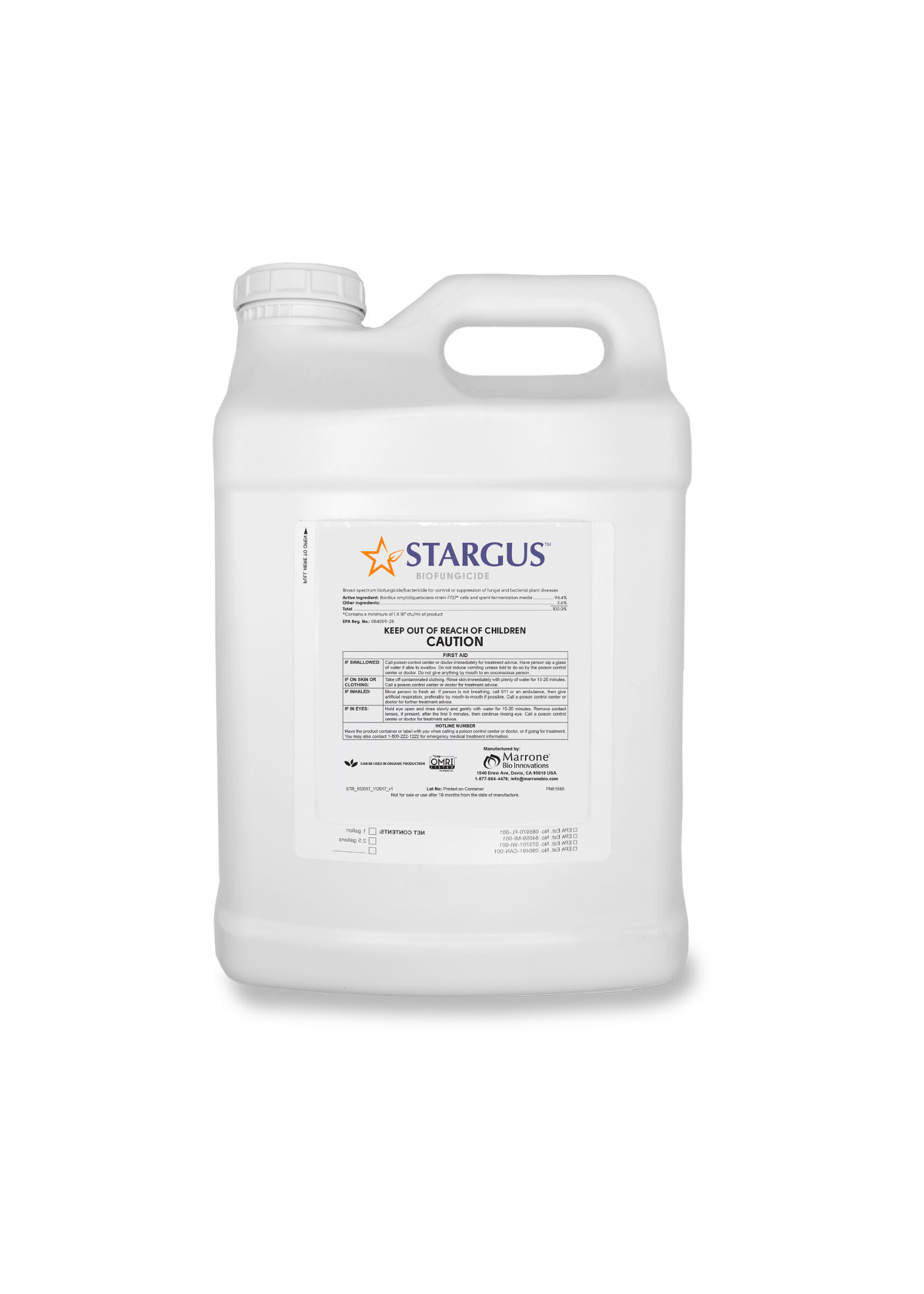 Marrone Bio Marrone Bio Stargus Biofungicide, 2.5 gal
