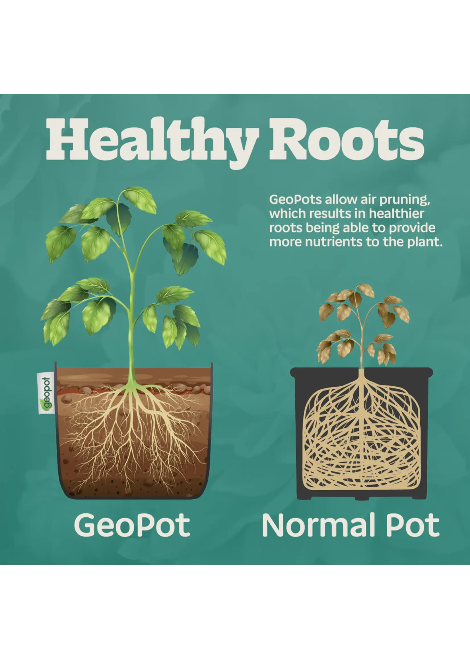 Geopot Geopot Tan Fabric Pots with Handles 25 Gallon