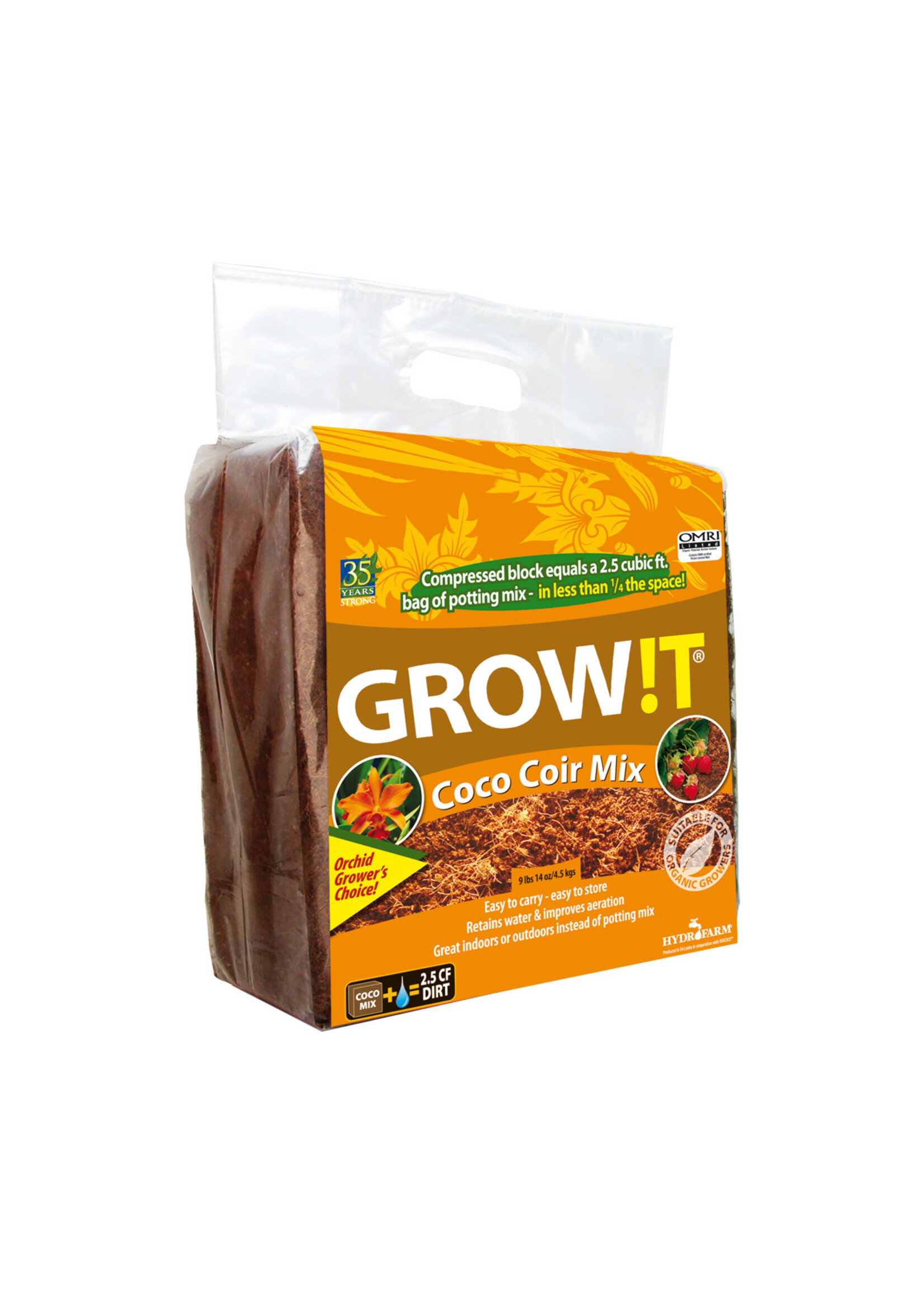 GROW!T GROW!T Organic  OMRI Coco Coir Mix 5kg Bale