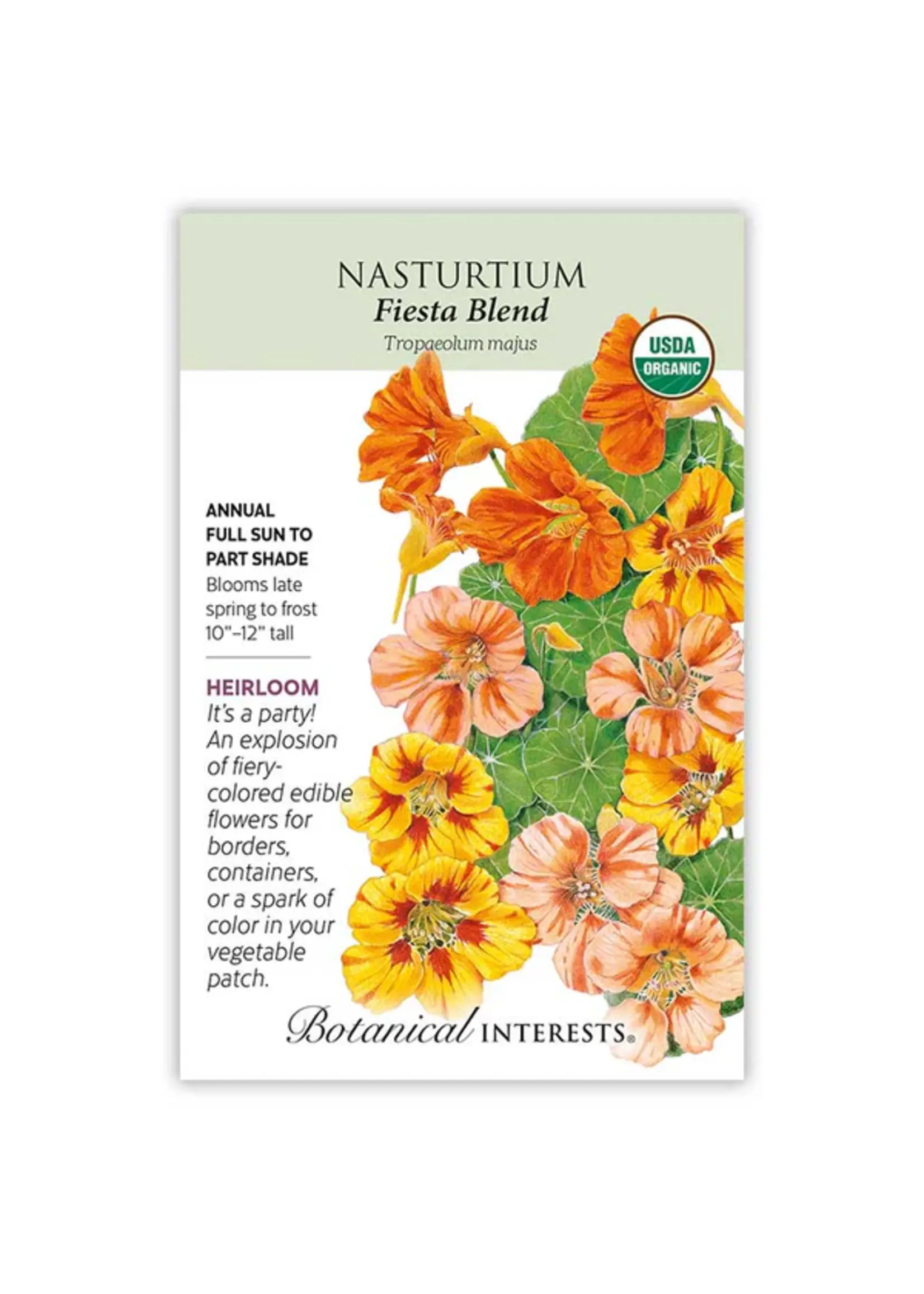 Botanical Interests Nasturtium Fiesta Blend Organic