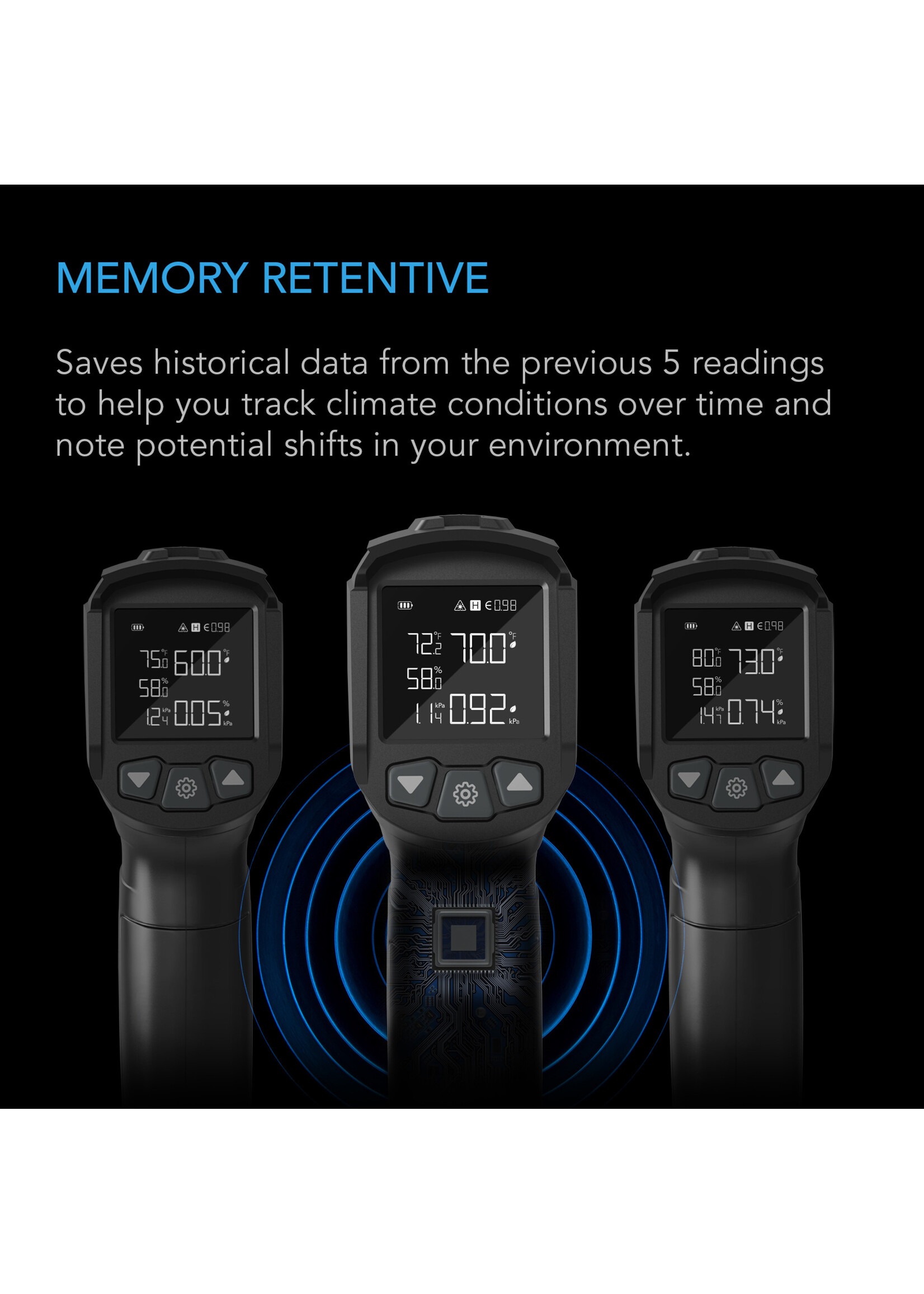 VPD Thermometer, Handheld Environmental Monitor, Captures Leaf VPD and Temperature
