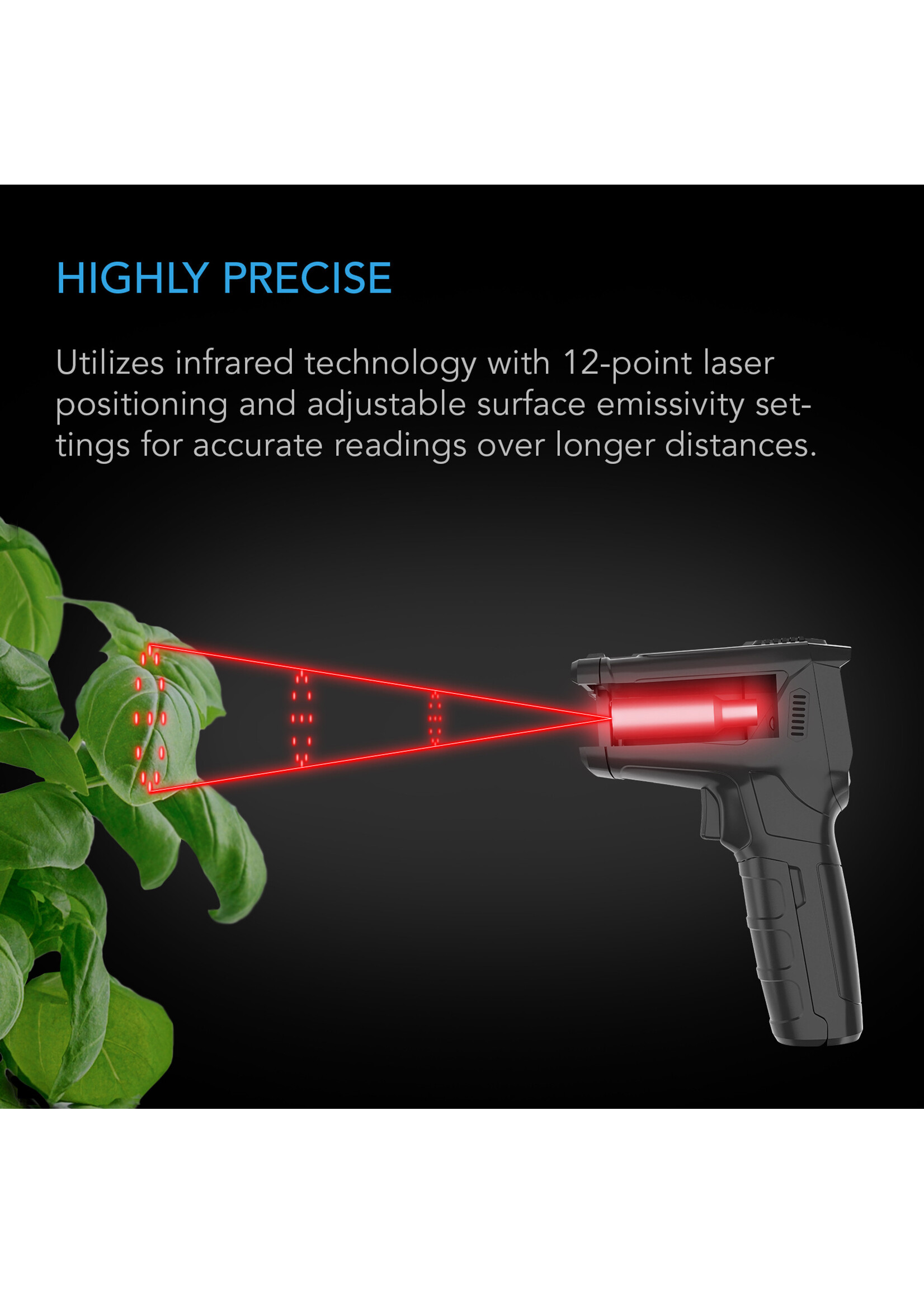 VPD Thermometer, Handheld Environmental Monitor, Captures Leaf VPD and Temperature