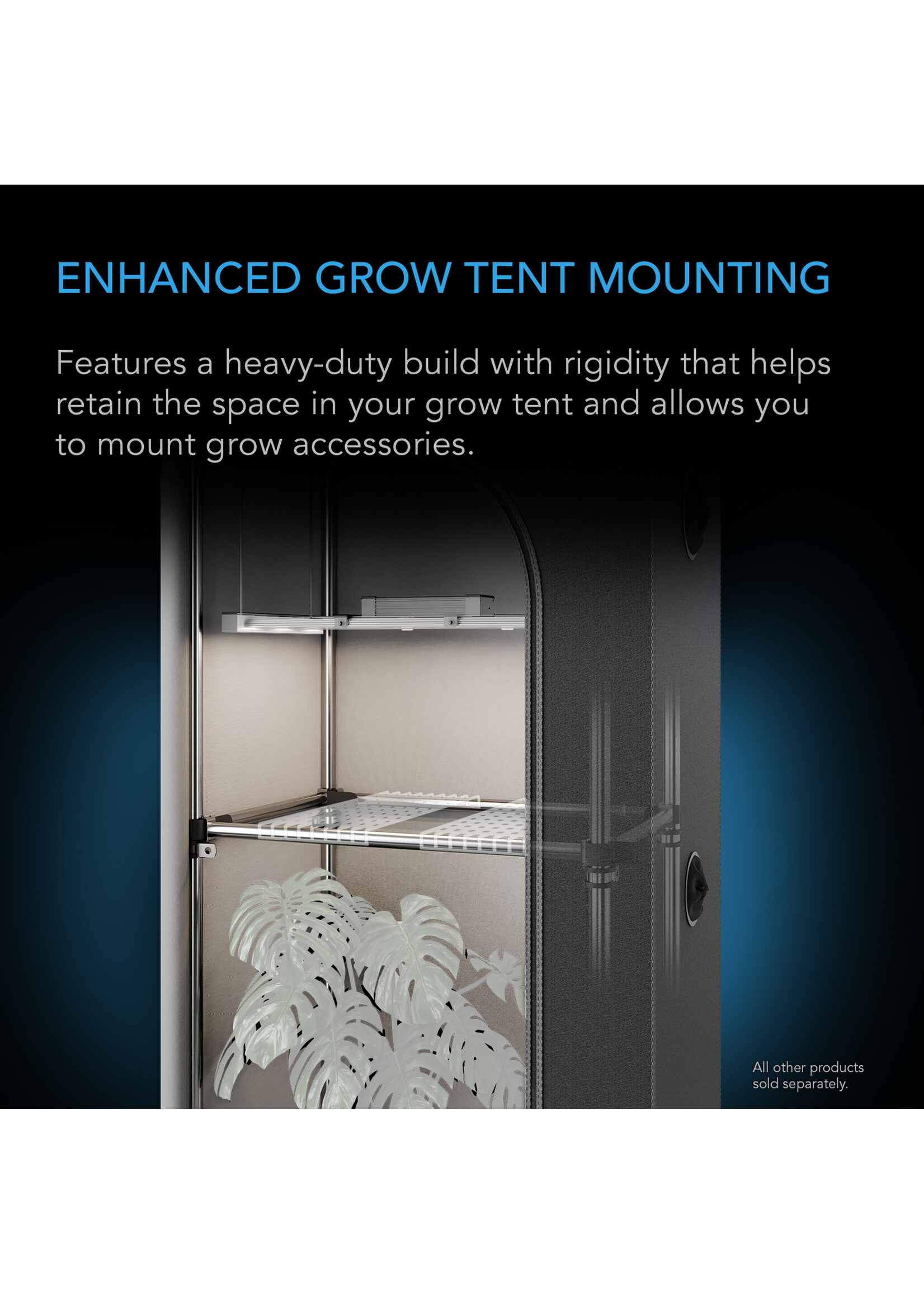 AC Infinity High Air Flow Kit 2FT x 4FT Support Mount Trellis Bars