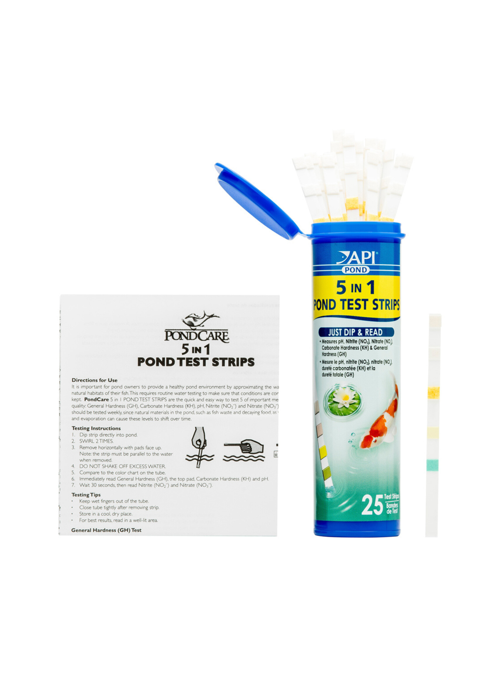 API Pond API POND 5-in-1 Water Test Strips Pack of 25