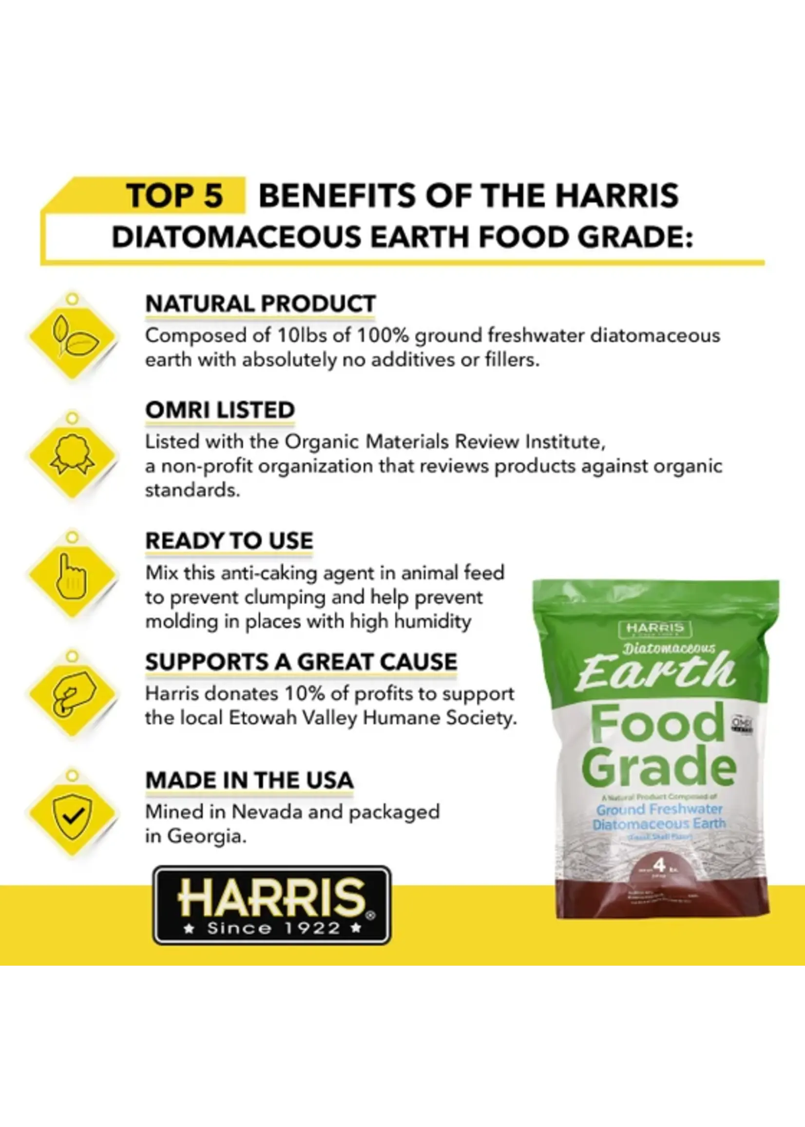 Harris Harris Food Grade Diatomaceous Earth 4LB