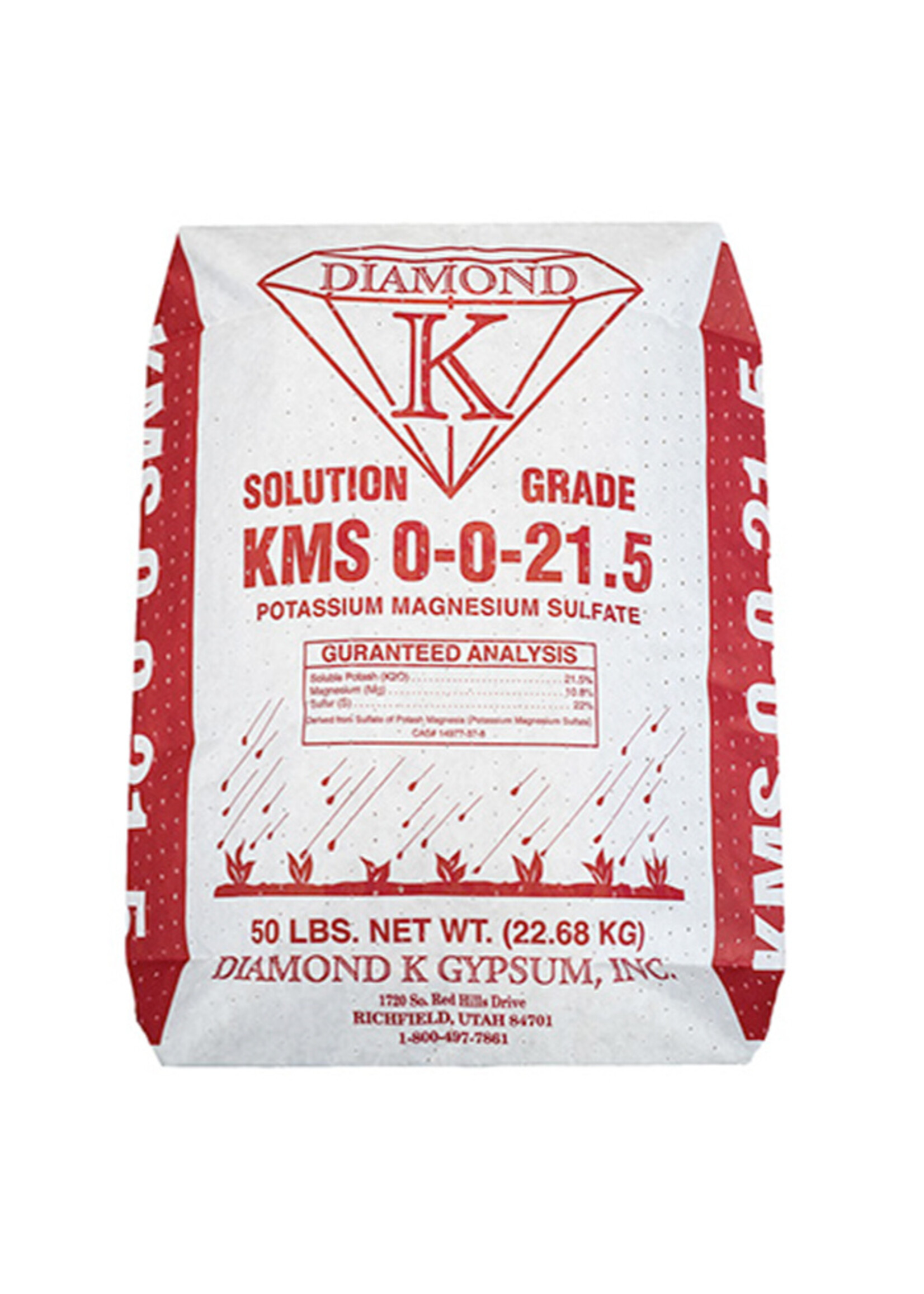 Diamond K Diamond K Solution Grade KMS 0-0-21.5 50LB (Potassium Magnesium Sulfate)