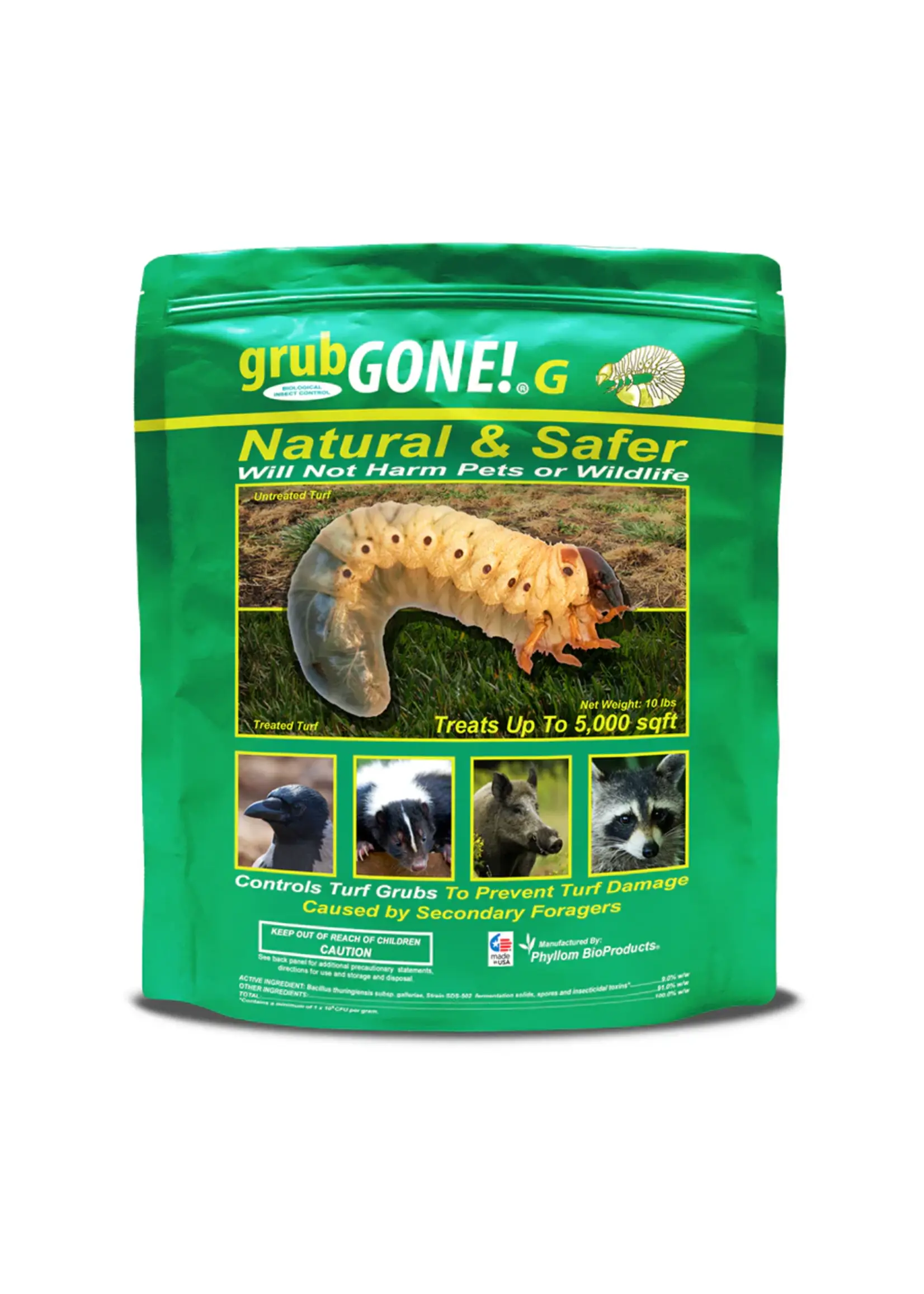 Phyllom BioProducts GrubGONE! Bacillus Thuringiensis BTg Granular 10LB