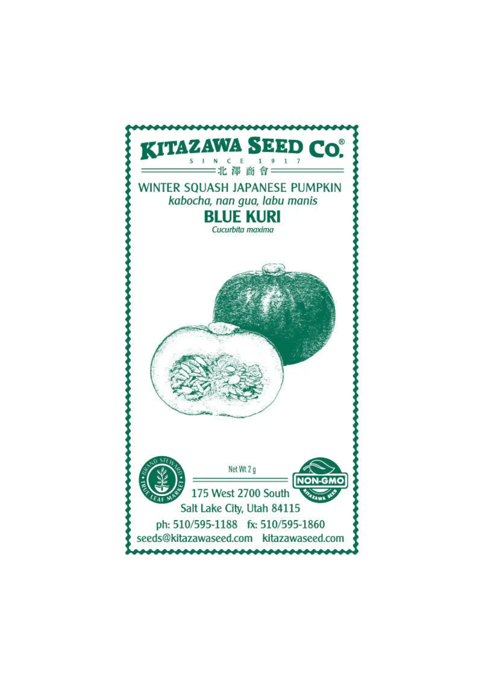 Kitazawa Seed Co. Japanese Winter Squash - Blue Kuri