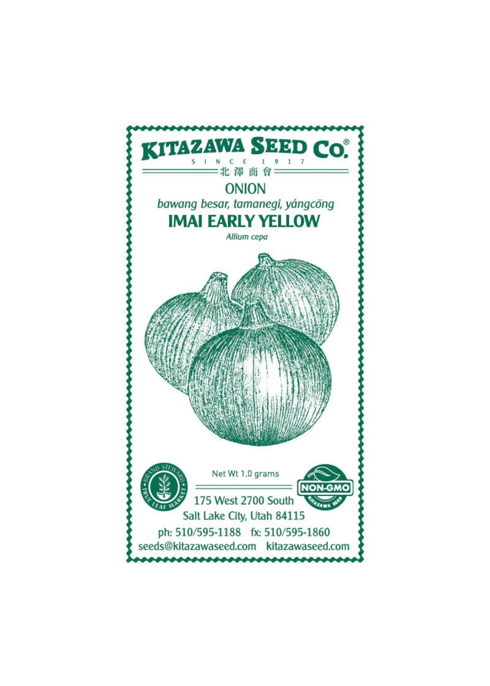 Kitazawa Seed Co. Onion - Early Imai Yellow