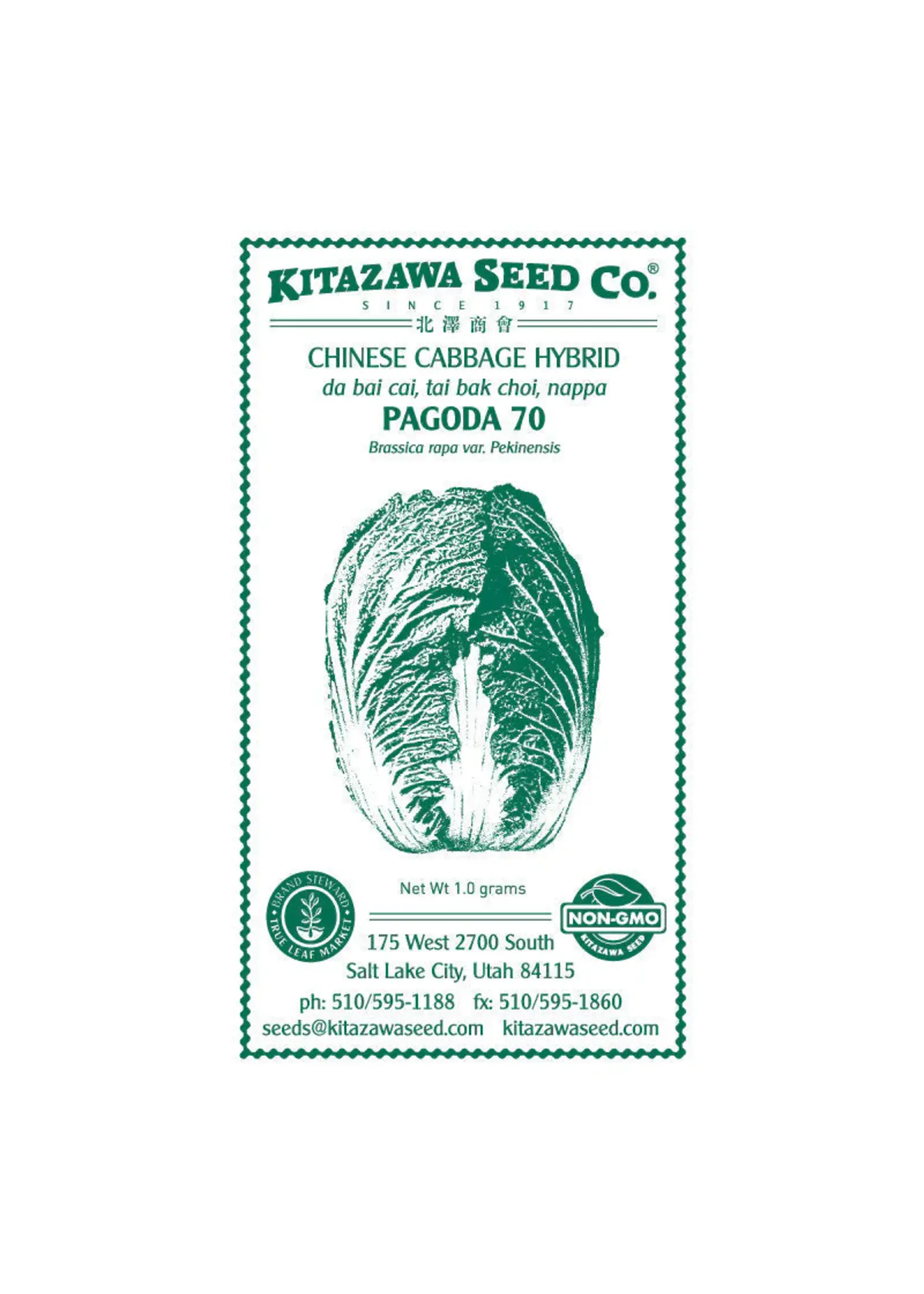 Kitazawa Seed Co. Chinese Cabbage - Pagoda 70
