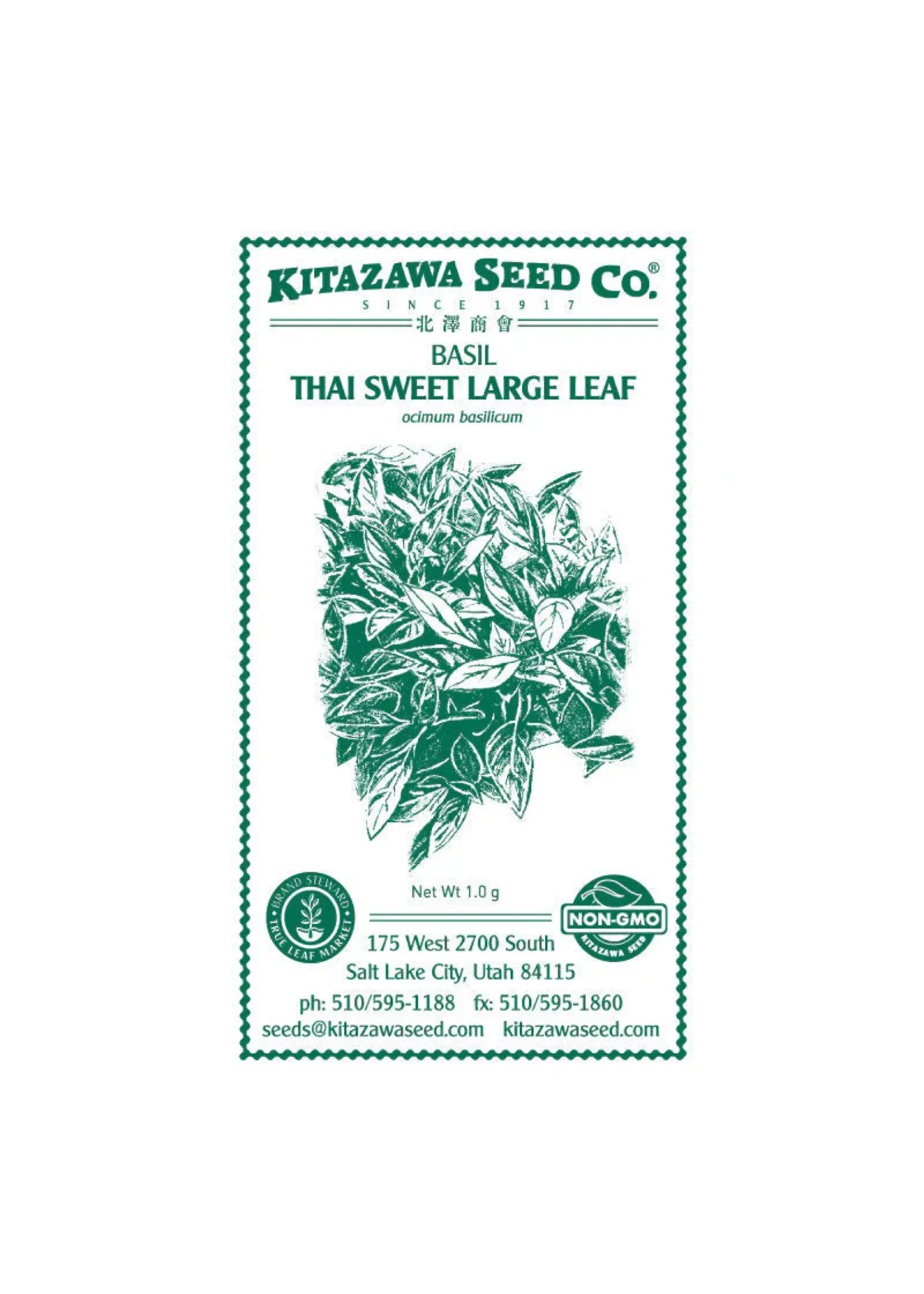 Kitazawa Seed Co. Basil - Thai Sweet Large Leaf