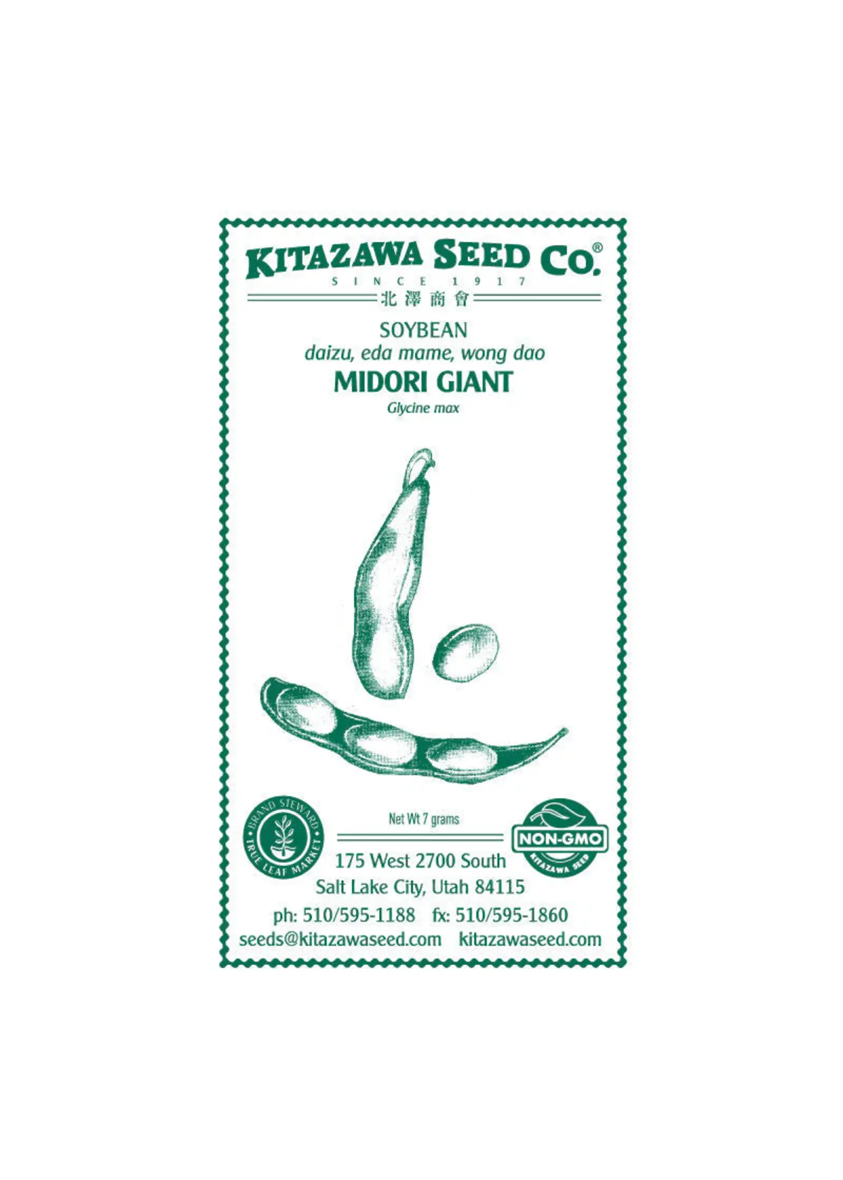 Kitazawa Seed Co. Soybean - Midori Giant