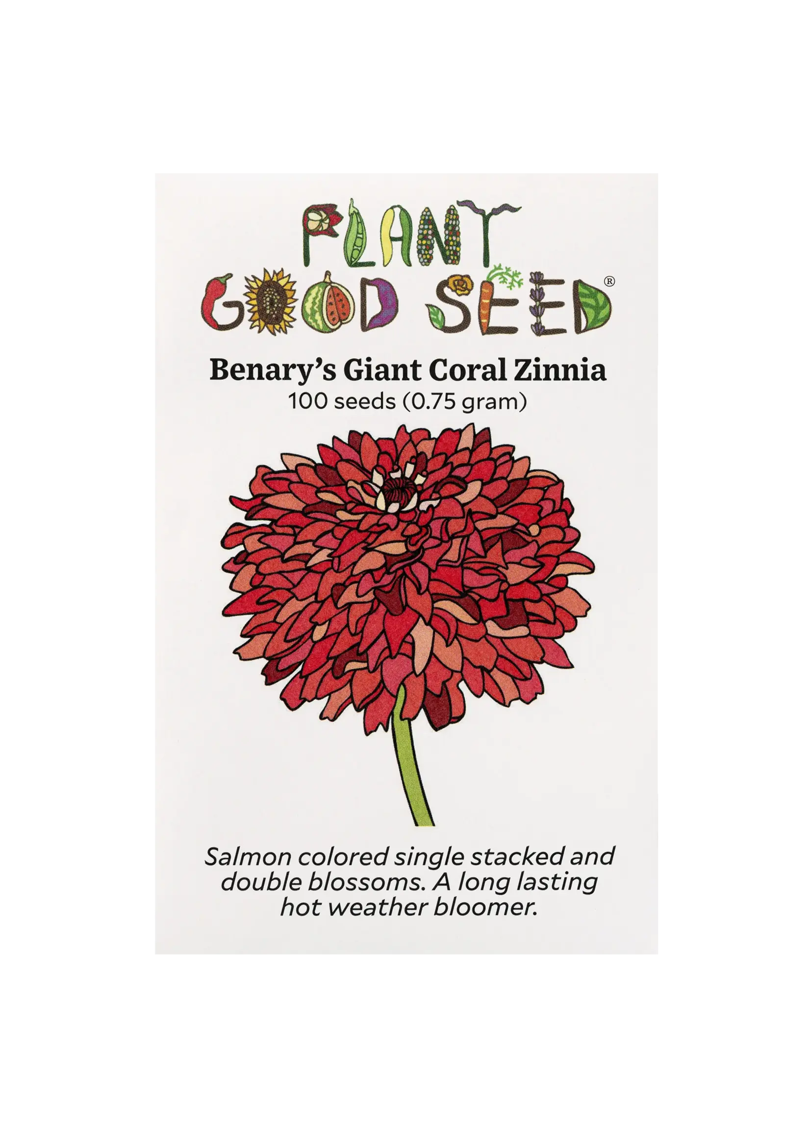Plant Good Seed Company Zinnia - Benary's Giant Coral Organic