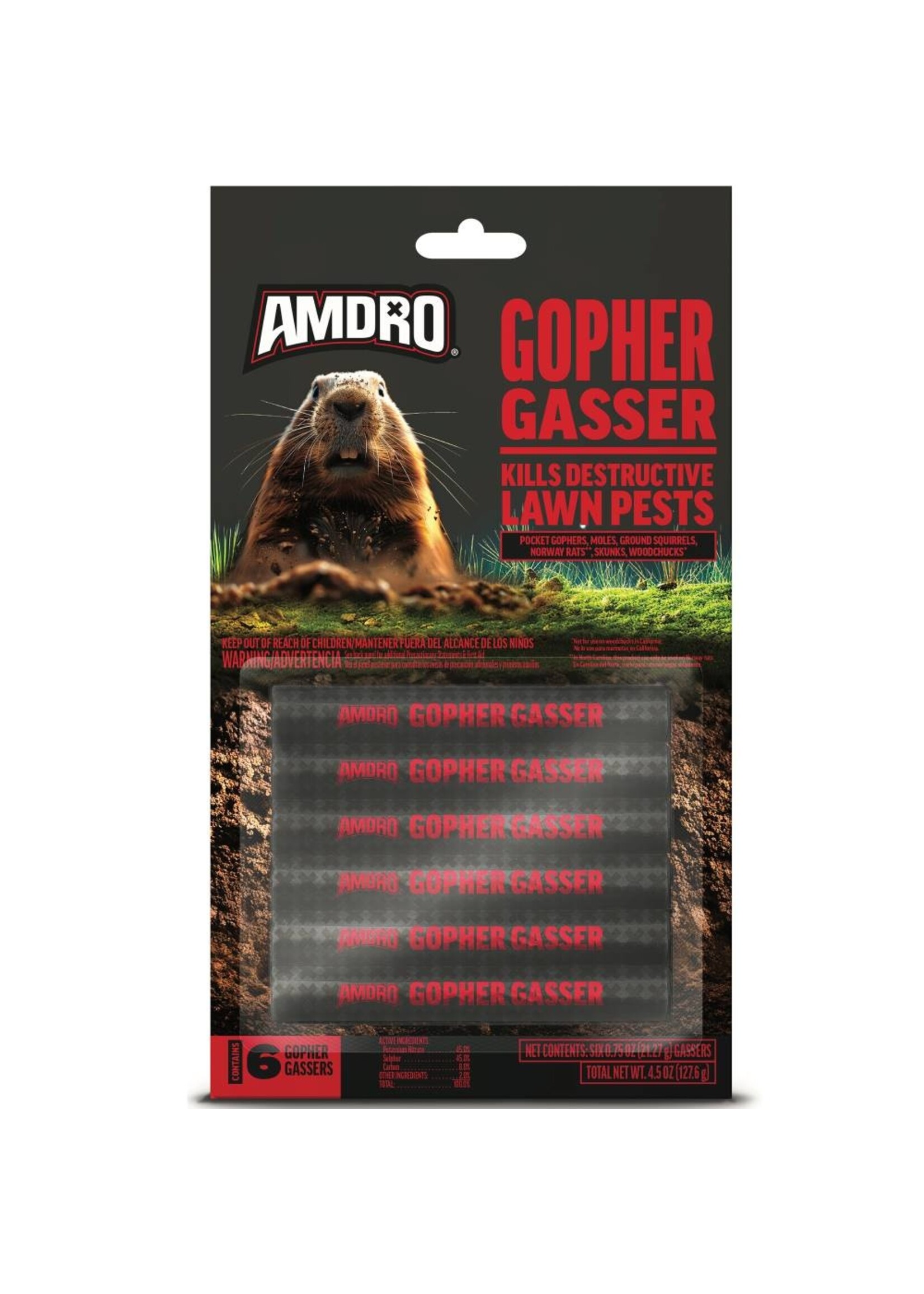 Amdro Amdro Gopher Gasser 6 Pack