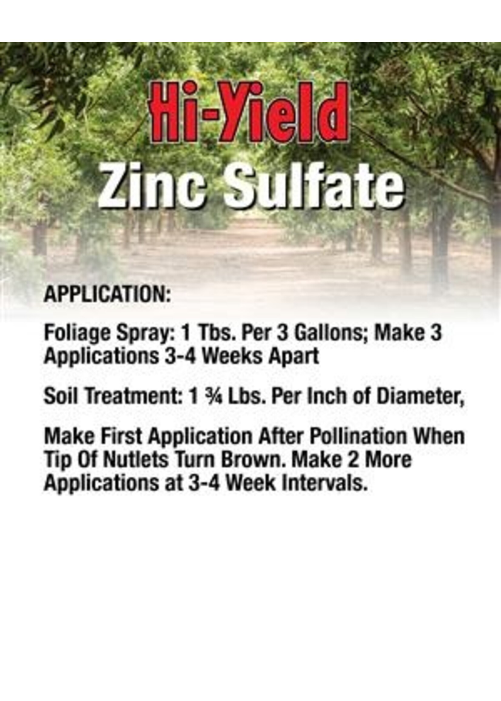 Hi-Yield Hi-Yield Zinc Sulfate 3.25lb