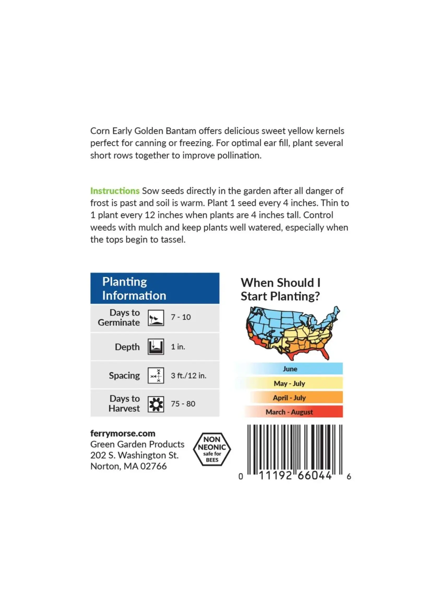 Ferry Morse Squash - Early Prolific Straightneck Organic