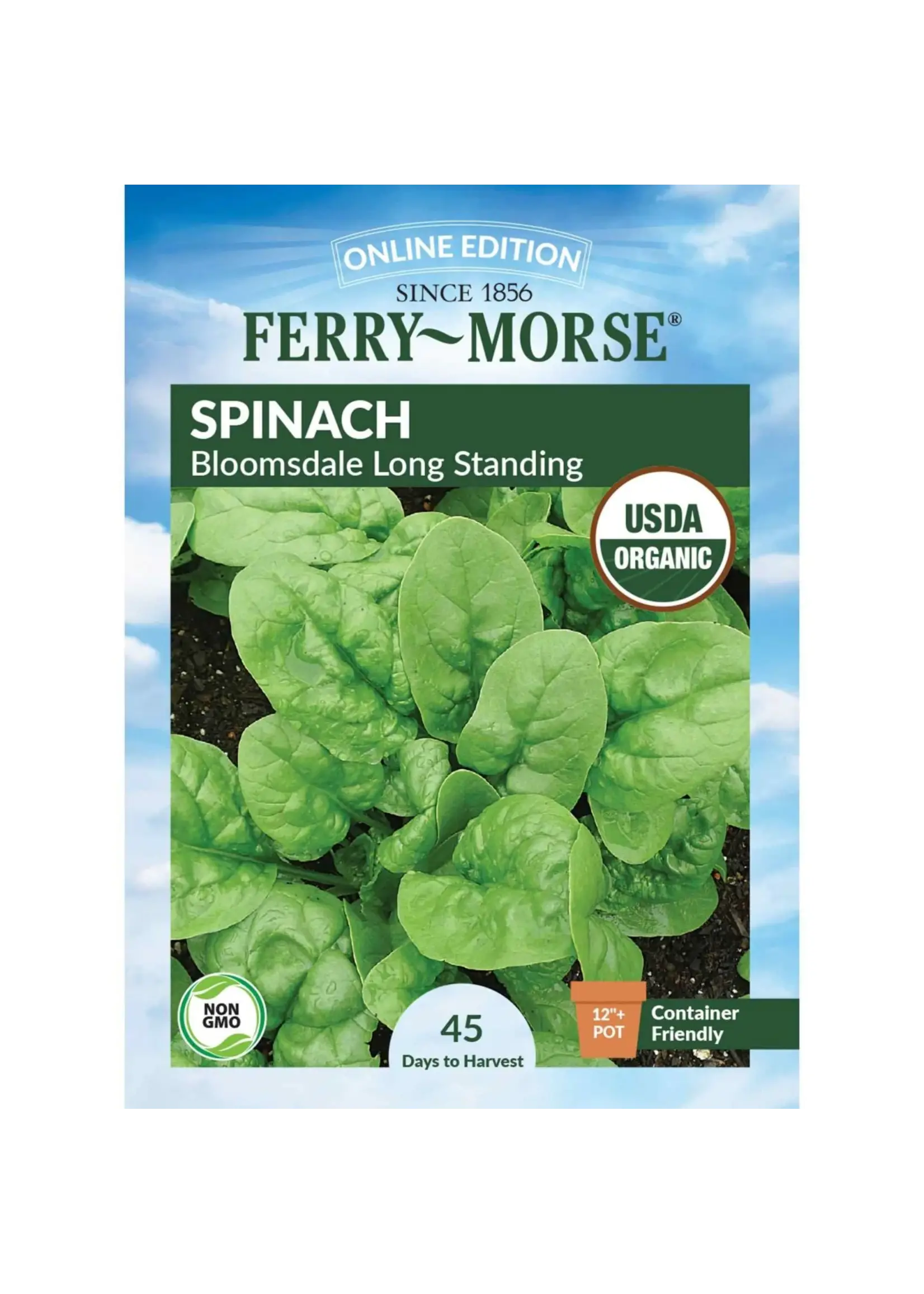 Ferry Morse Spinach - Bloomsdale Long Standing Organic