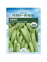 Ferry Morse Okra - Clemson Spineless #80 Organic