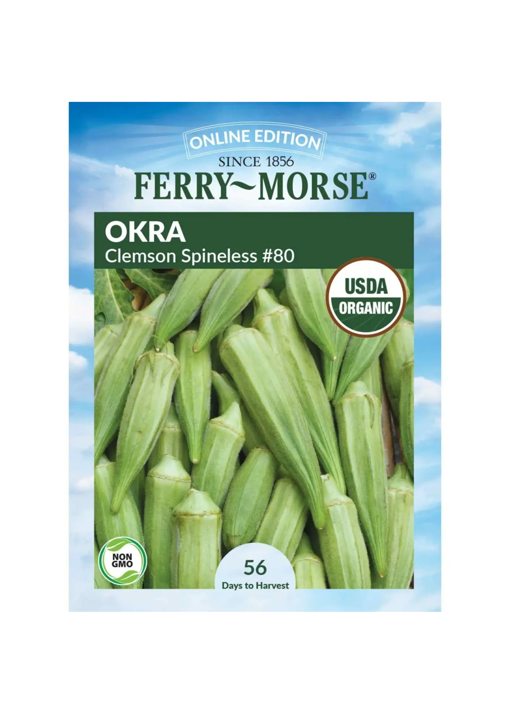 Ferry Morse Okra - Clemson Spineless #80 Organic