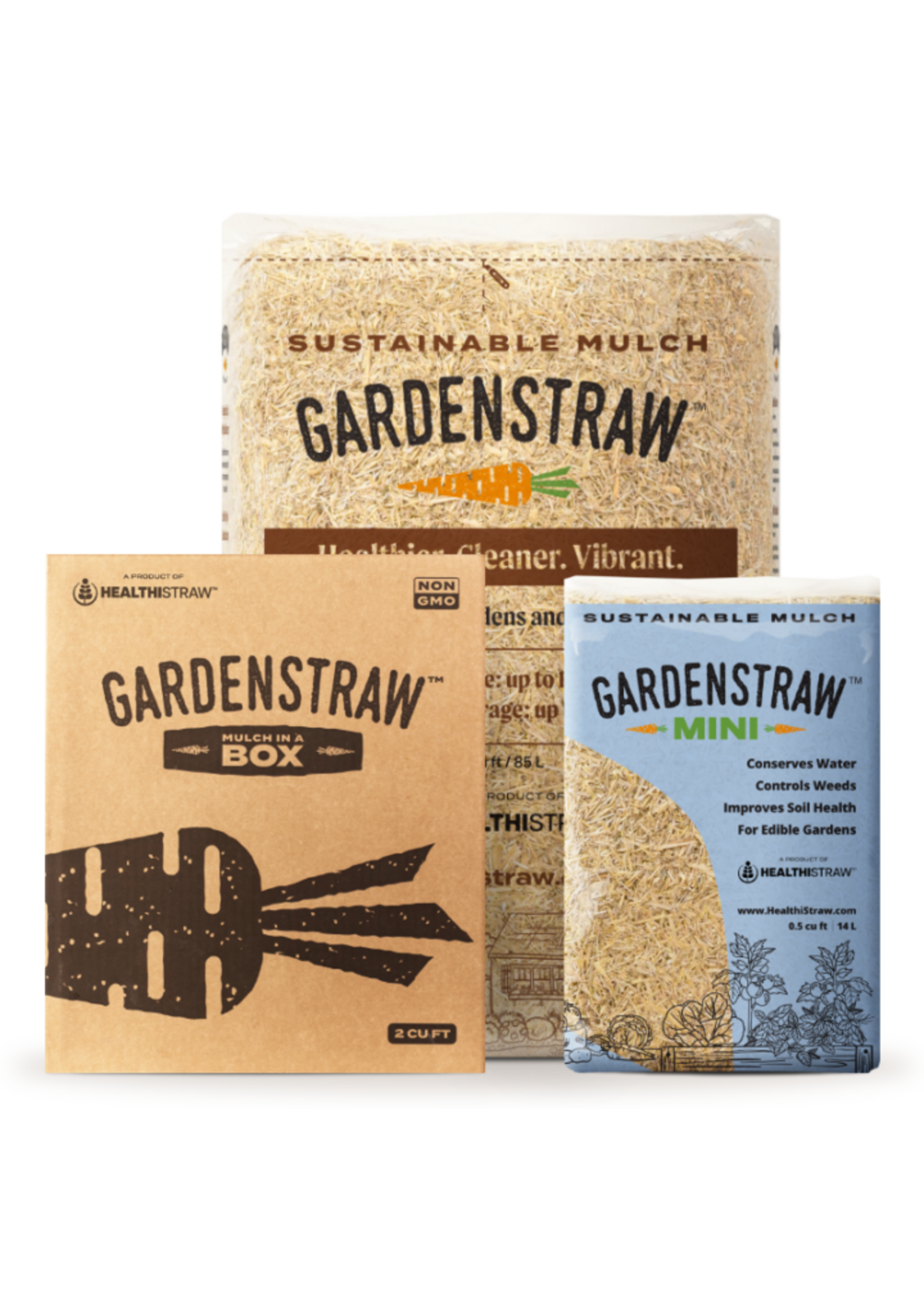 HealthiStraw HealthiStraw GardenStraw Wheat Straw Mulch - 3cu ft - Premium - Covers 100 sq ft