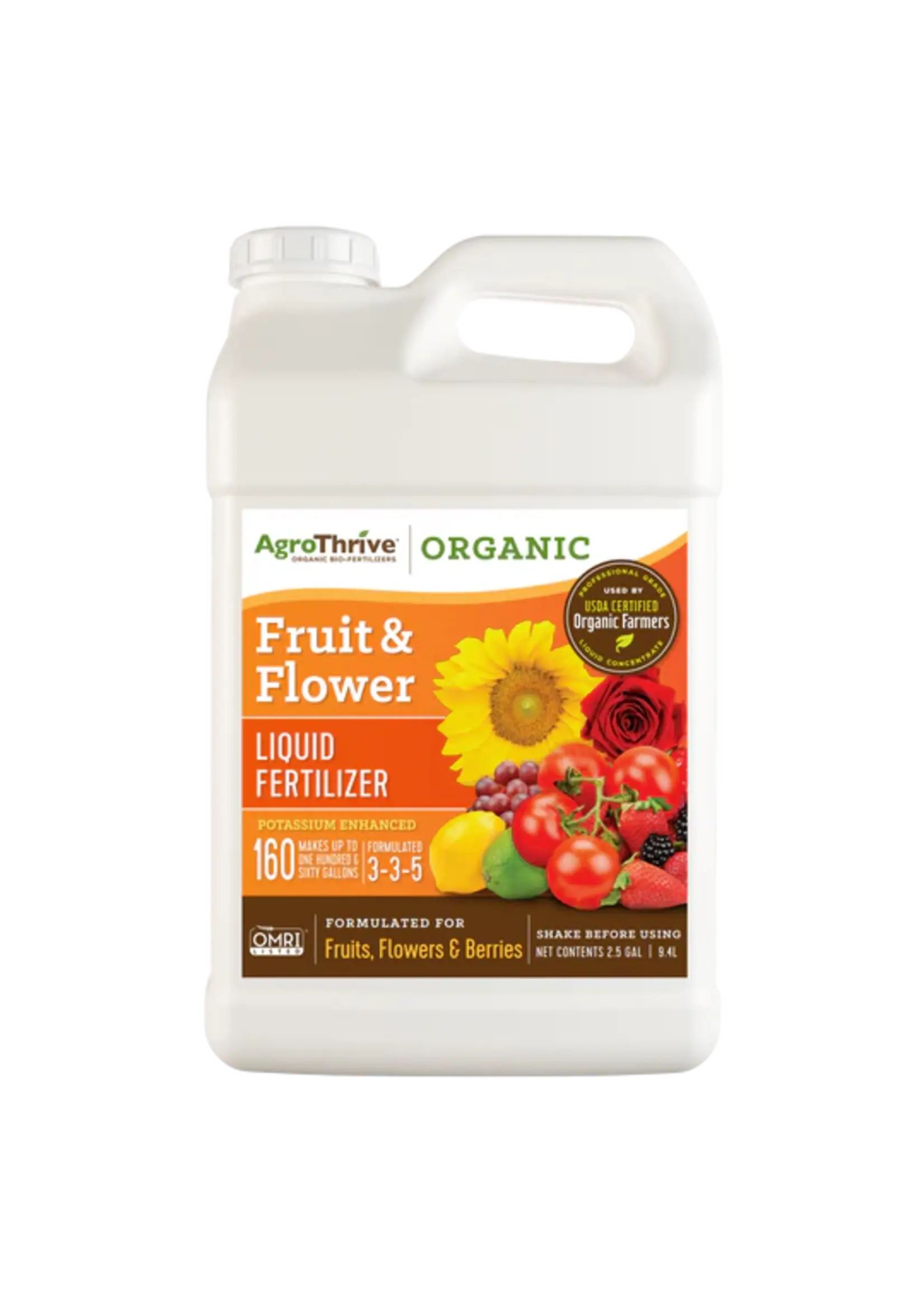 AgroThrive AgroThrive Organic Fruit & Flower Liquid Fertilizer 3-3-5