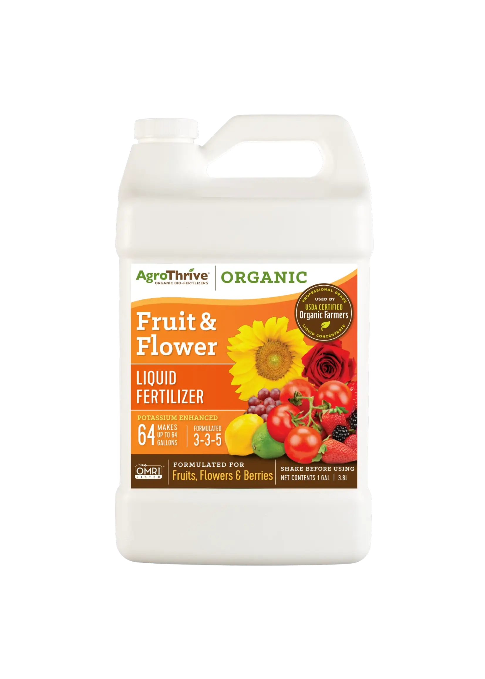 AgroThrive AgroThrive Organic Fruit & Flower Liquid Fertilizer 3-3-5