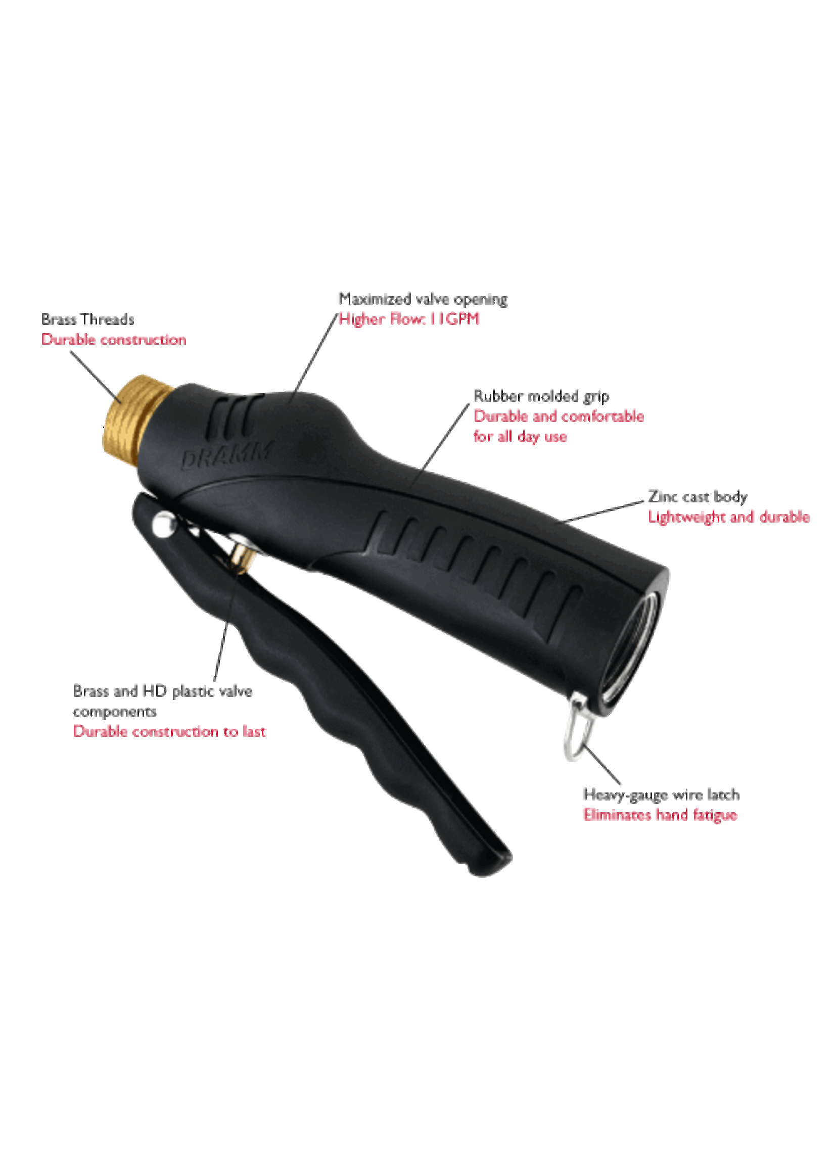 Dramm Dramm Touch'N Flow PRO Handle Valve with Trigger - 11gpm