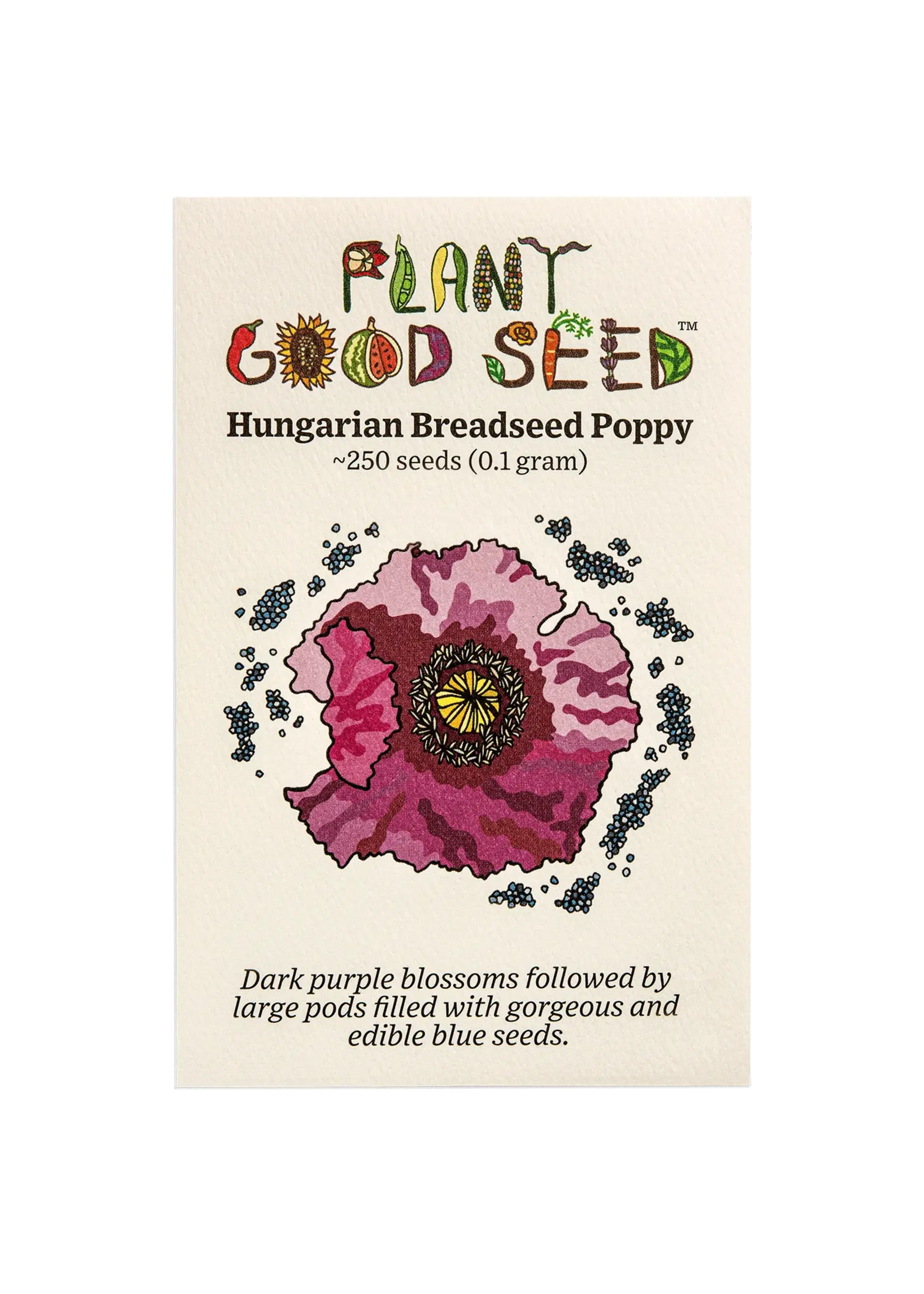 Plant Good Seed Company Poppy Hungarian Breadseed Organic