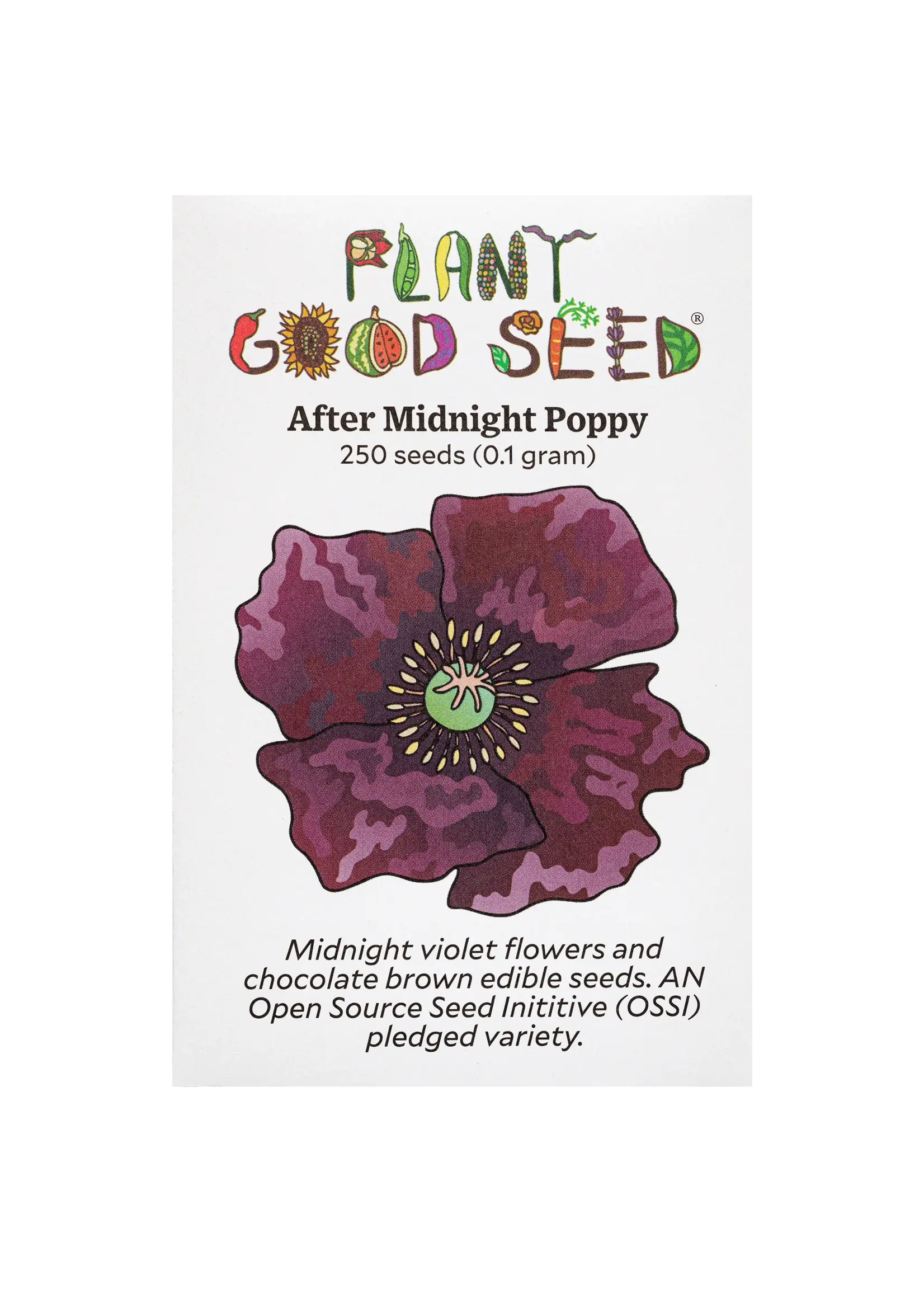 Plant Good Seed Company Poppy After Midnight Organic