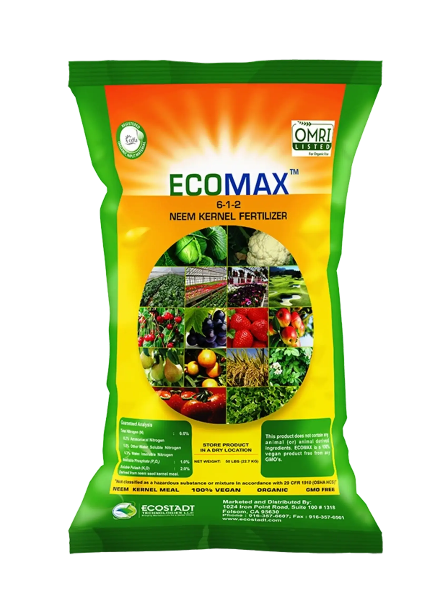 ECOMAX Ecomax Neem Cake Kernel Fertilizer 6-1-2 50lb