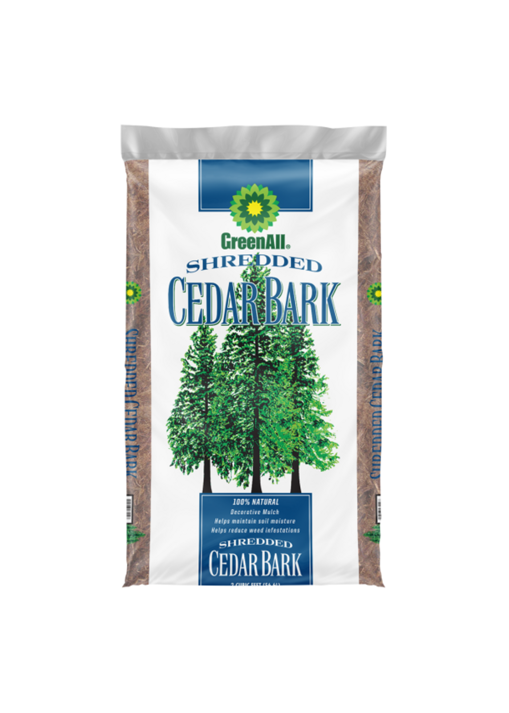 EB Stone GreenAll Shredded Cedar Bark Mulch 2CF