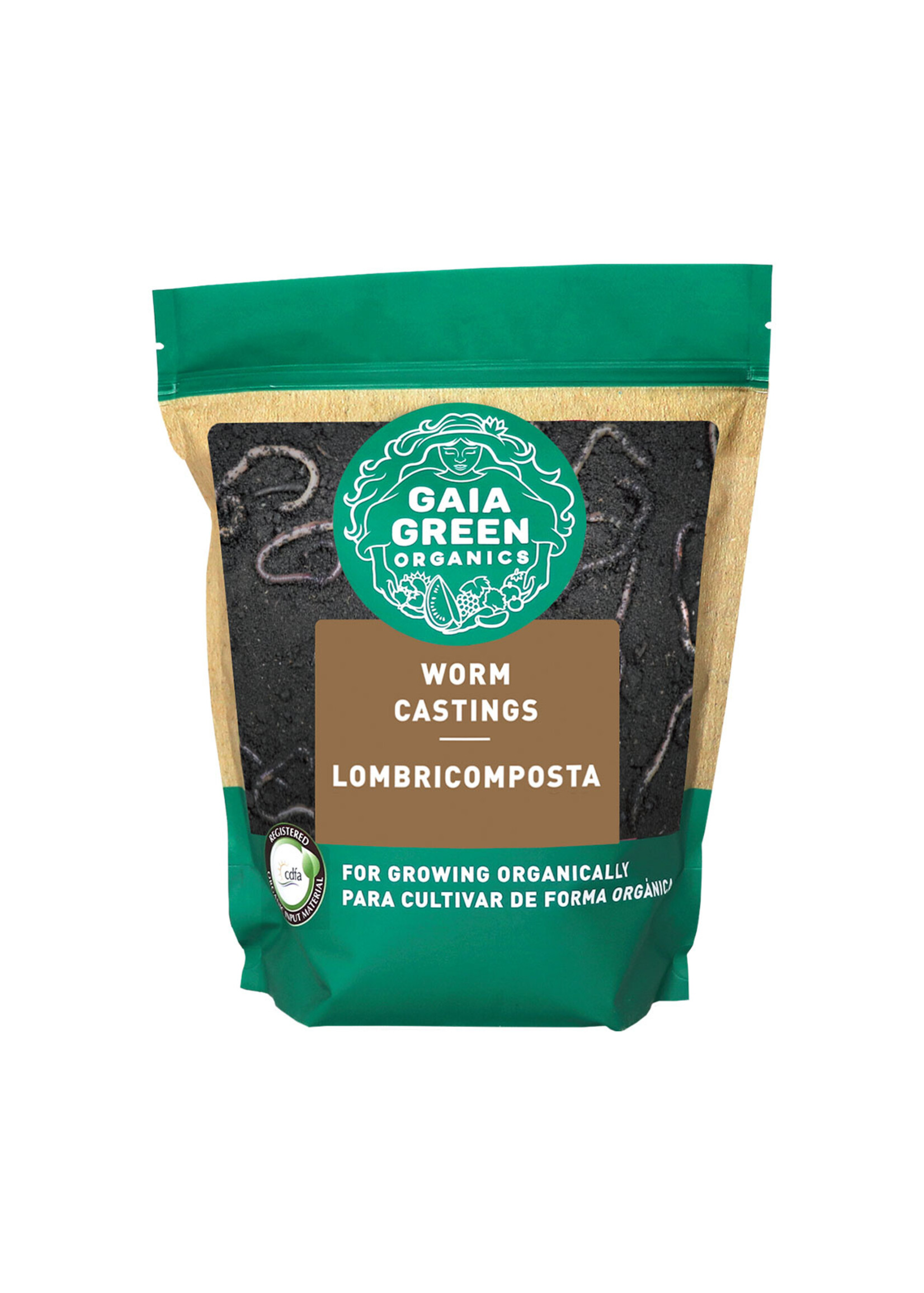 Gaia Green Organics Gaia Green Organics Worm Castings 2 Liter