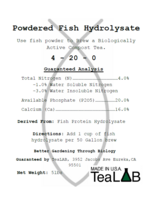 Tealab Tealab  Flower Fish Hydrolysate Powder 4-20-0 1lb