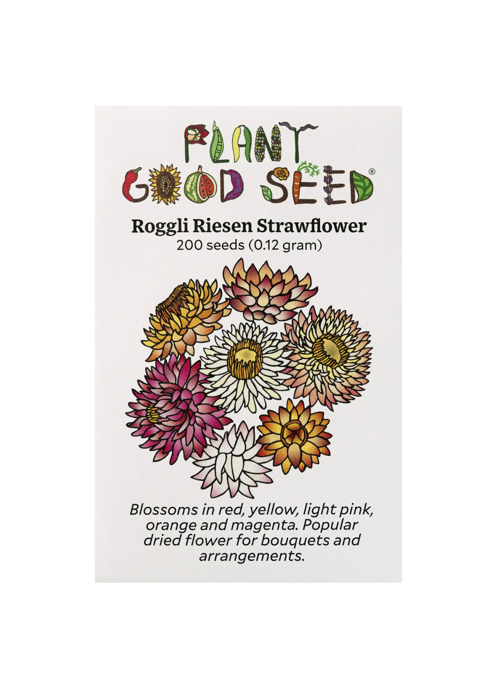 Plant Good Seed Company Strawflower - Roggli Riesen Organic