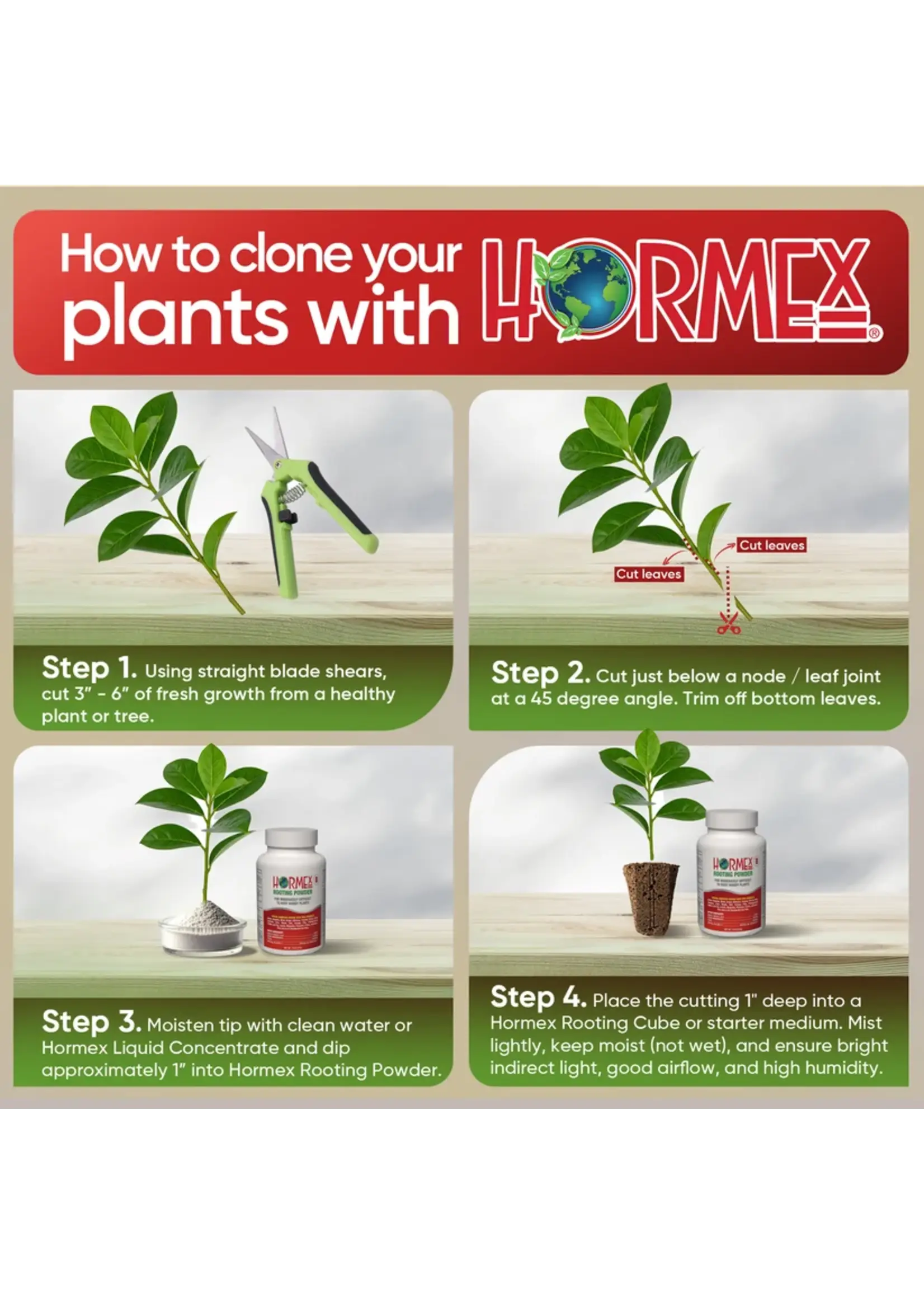 Hormex Hormex Snip N' Dip Rooting Powder  Number 8 0.75OZ
