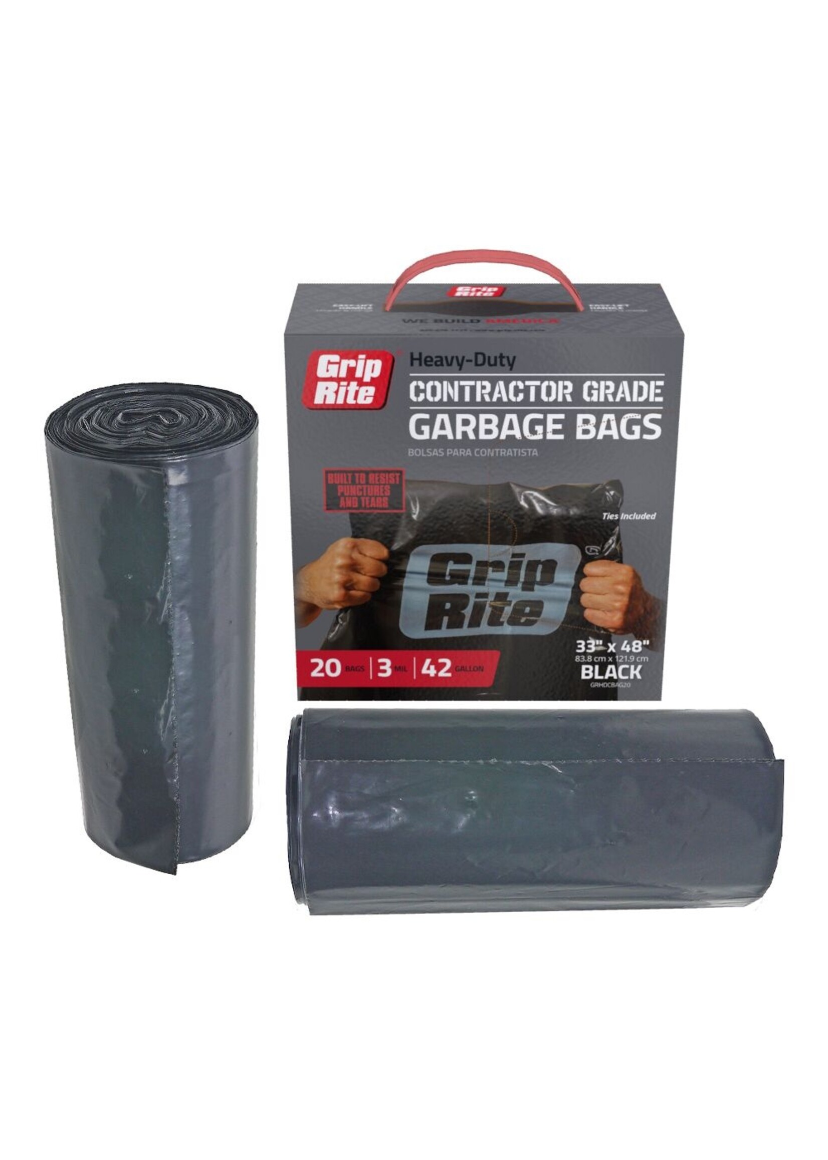 Grip Rite Grip Rite CONTRACTOR BAGS HD 42 Gallon Box of 20