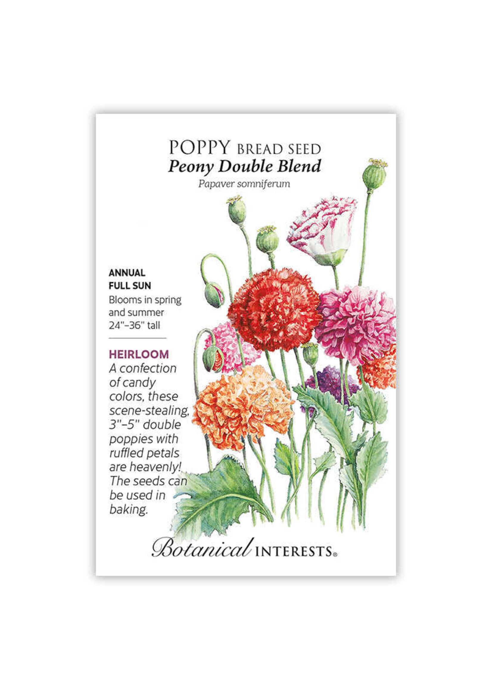 Botanical Interests Poppy Bread Peony Double Blend