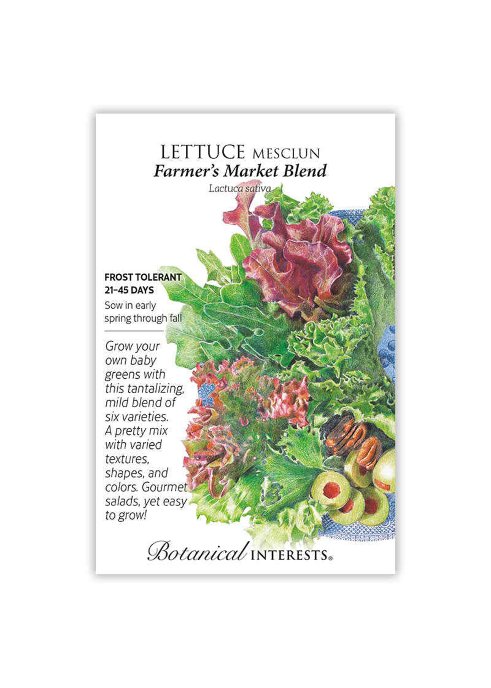 Botanical Interests Lettuce Mesclun Farmers Market
