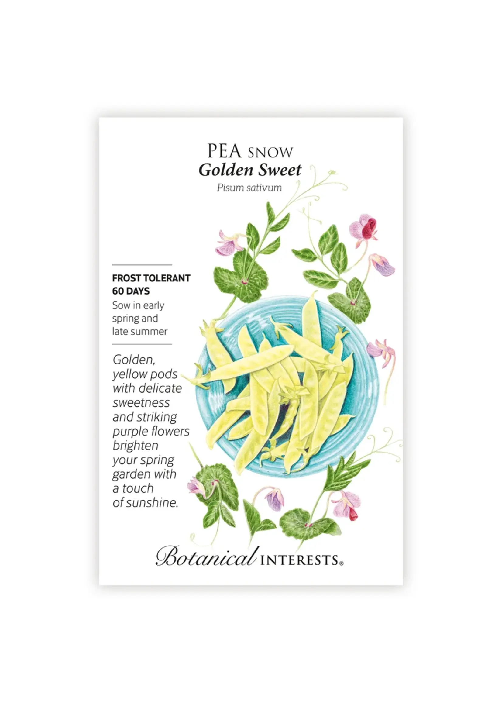 Botanical Interests Pea Snow Golden Sweet