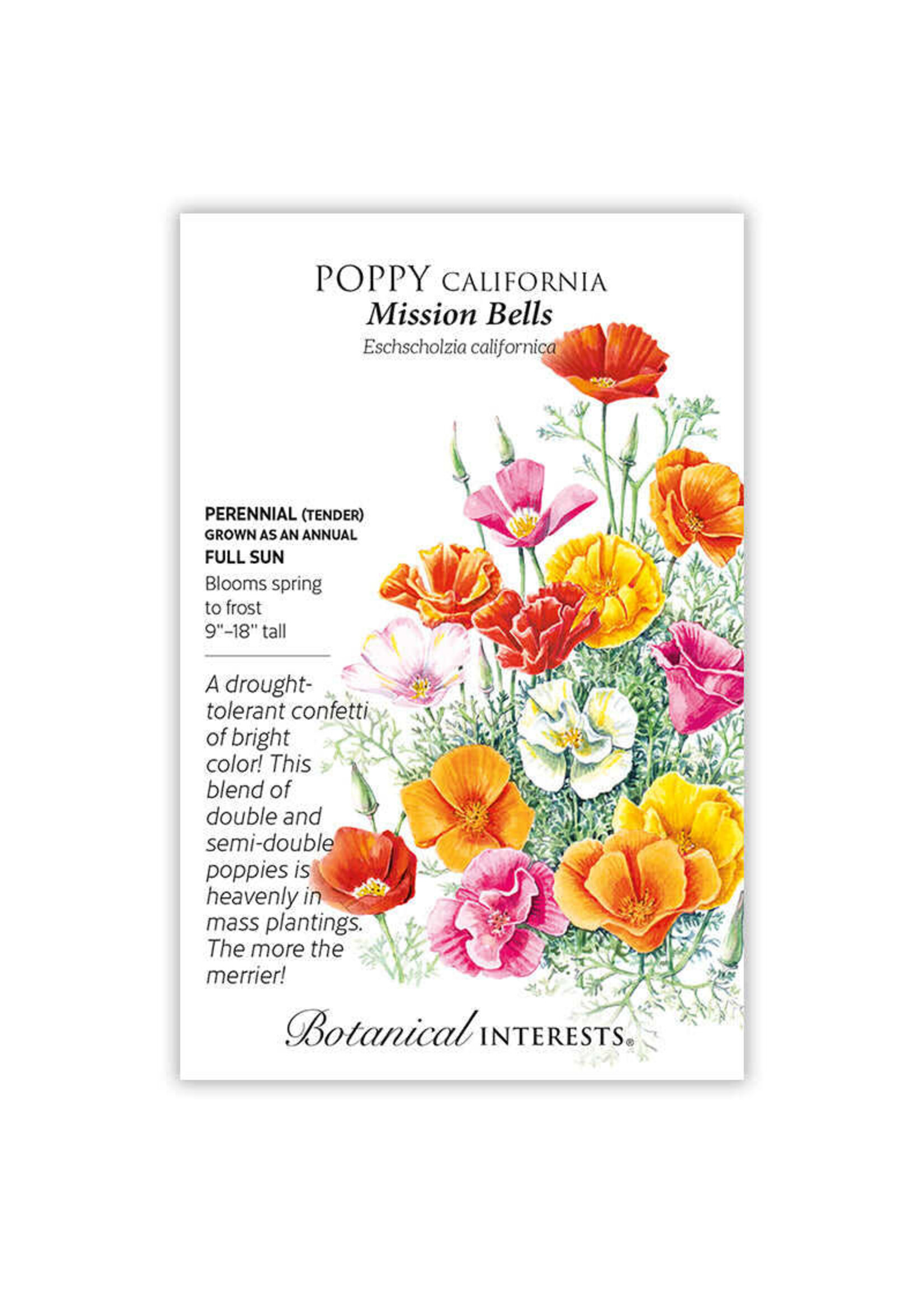 Botanical Interests Poppy California Mission Bells