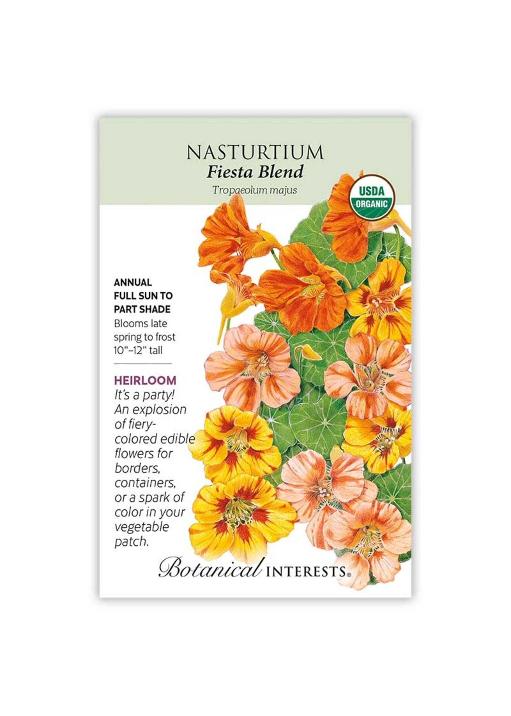 Botanical Interests Nasturtium Fiesta Blend Organic