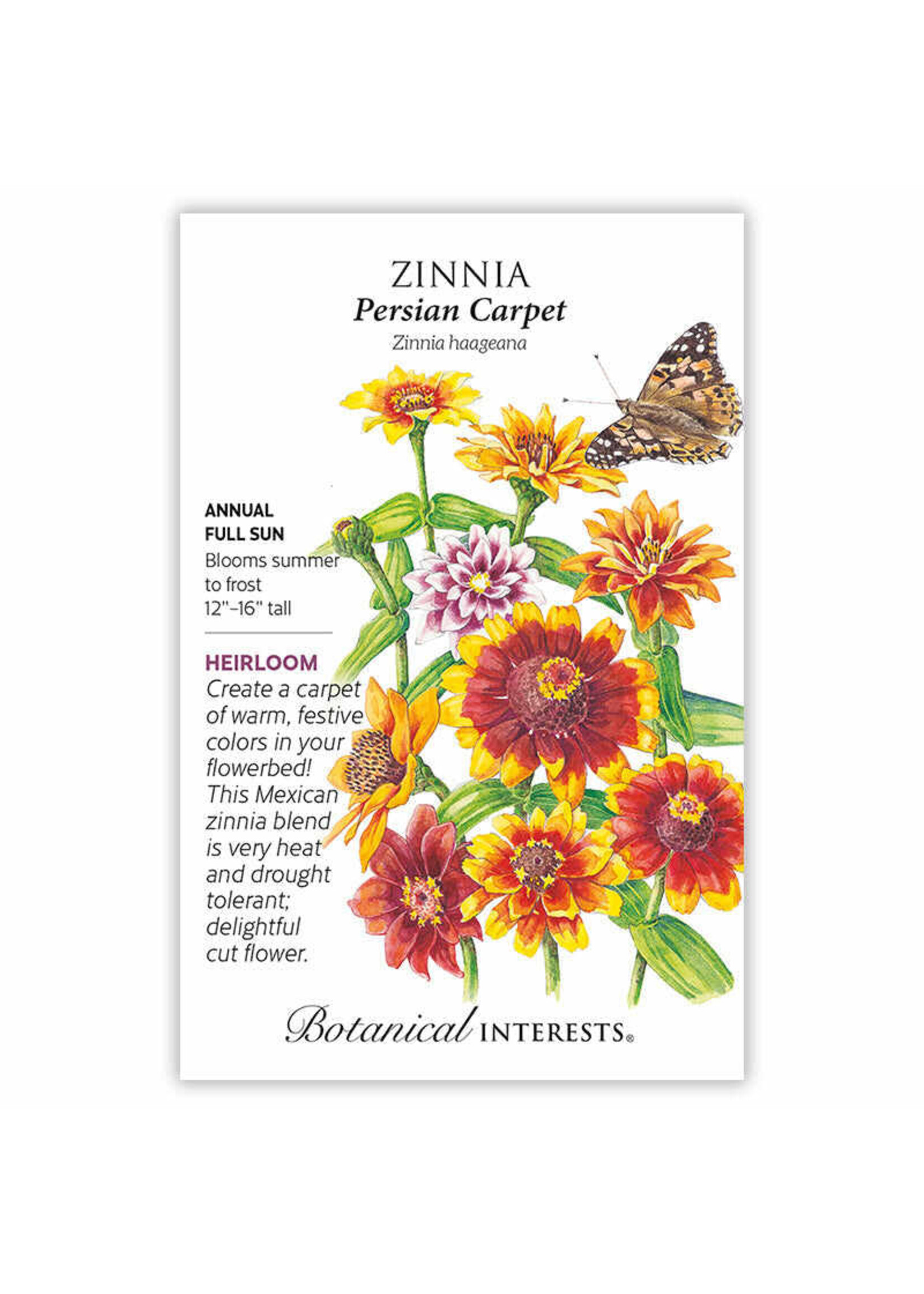 Botanical Interests Zinnia Persian Carpet