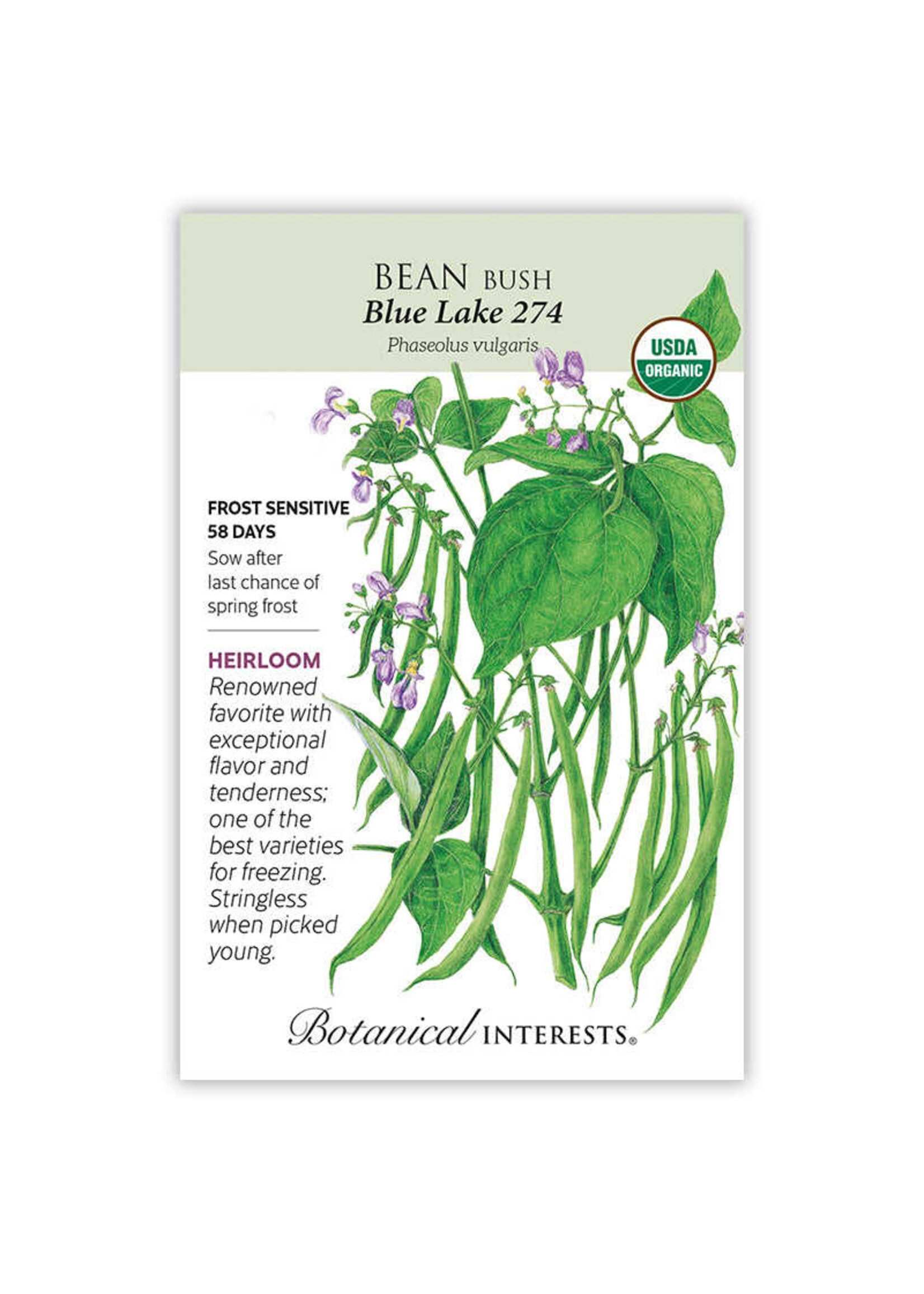 Botanical Interests Bean Bush (green) Blue Lake274 Organic