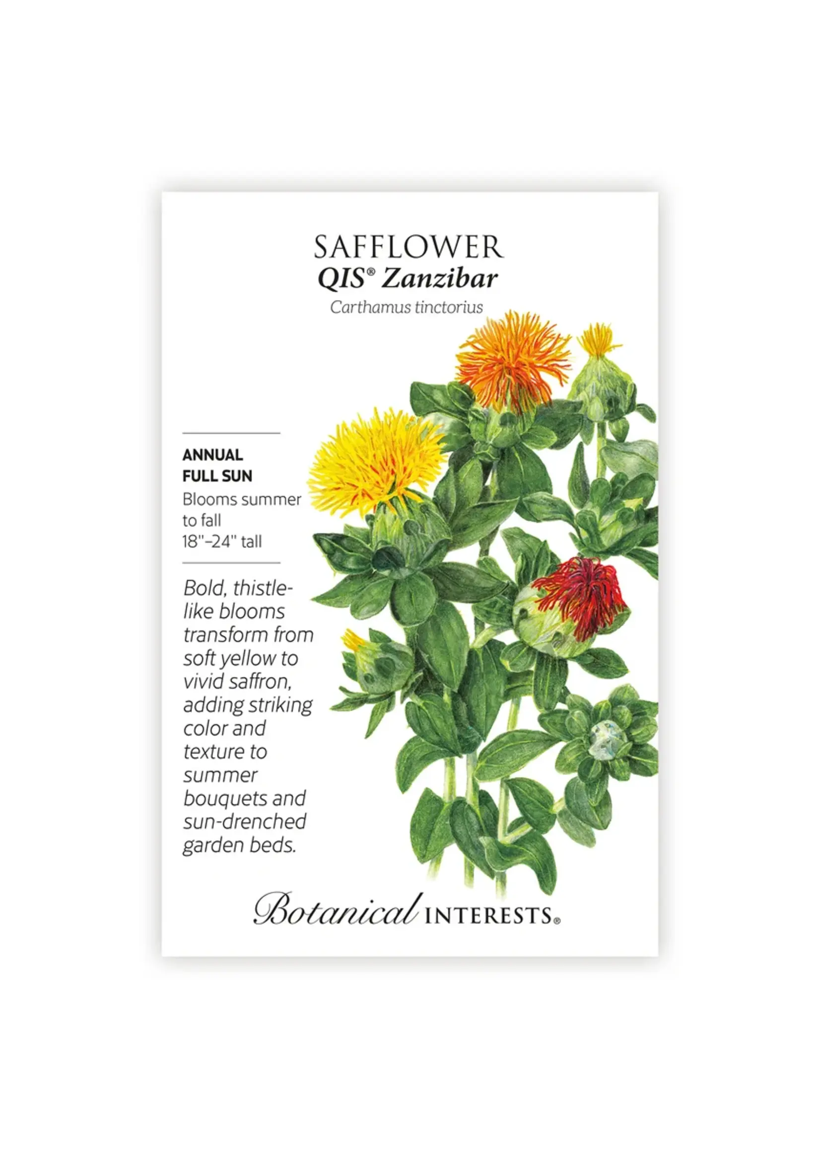 Botanical Interests Safflower QIS Zanzibar